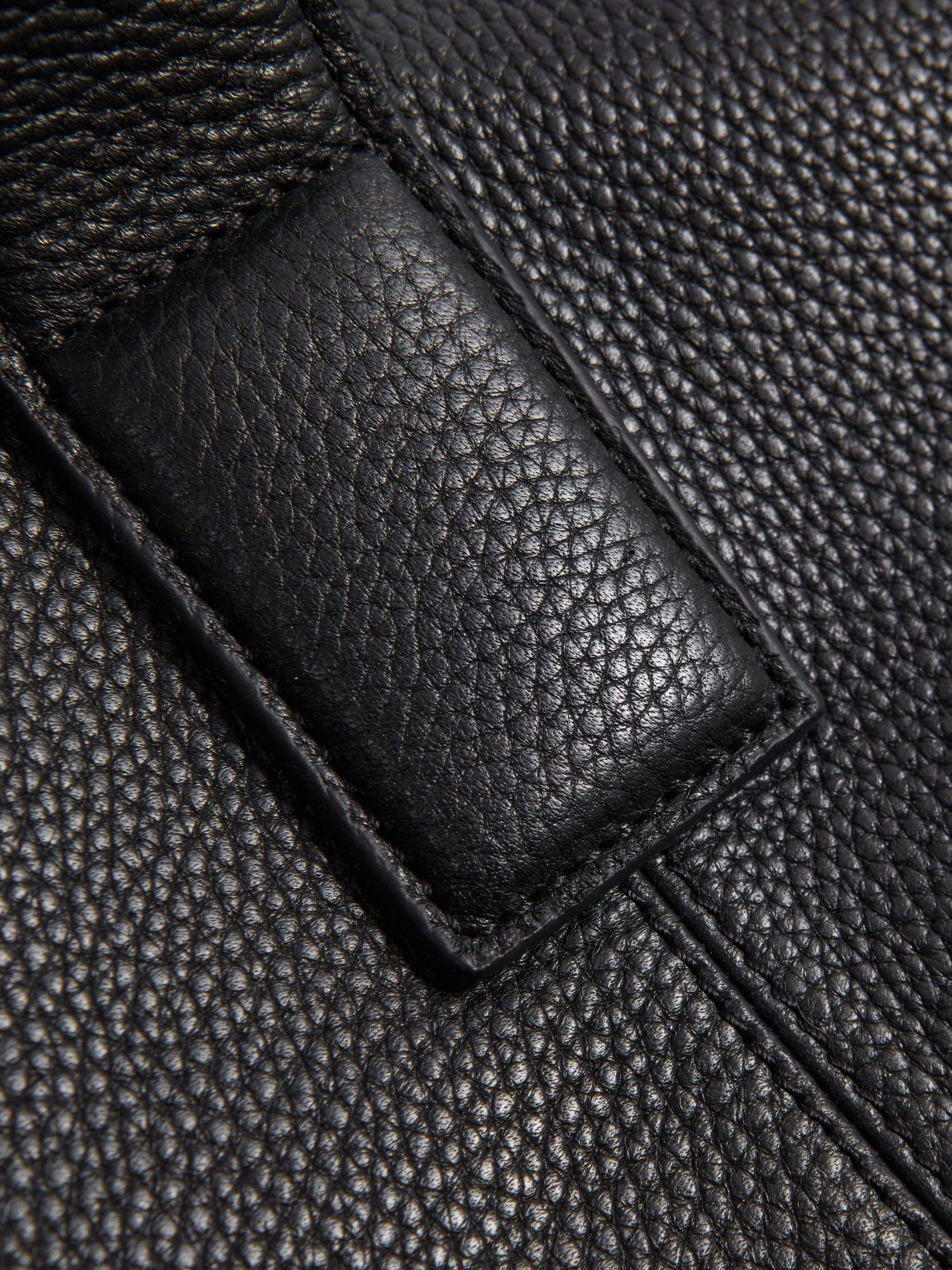 Leather Travel Bag in Black Product Image