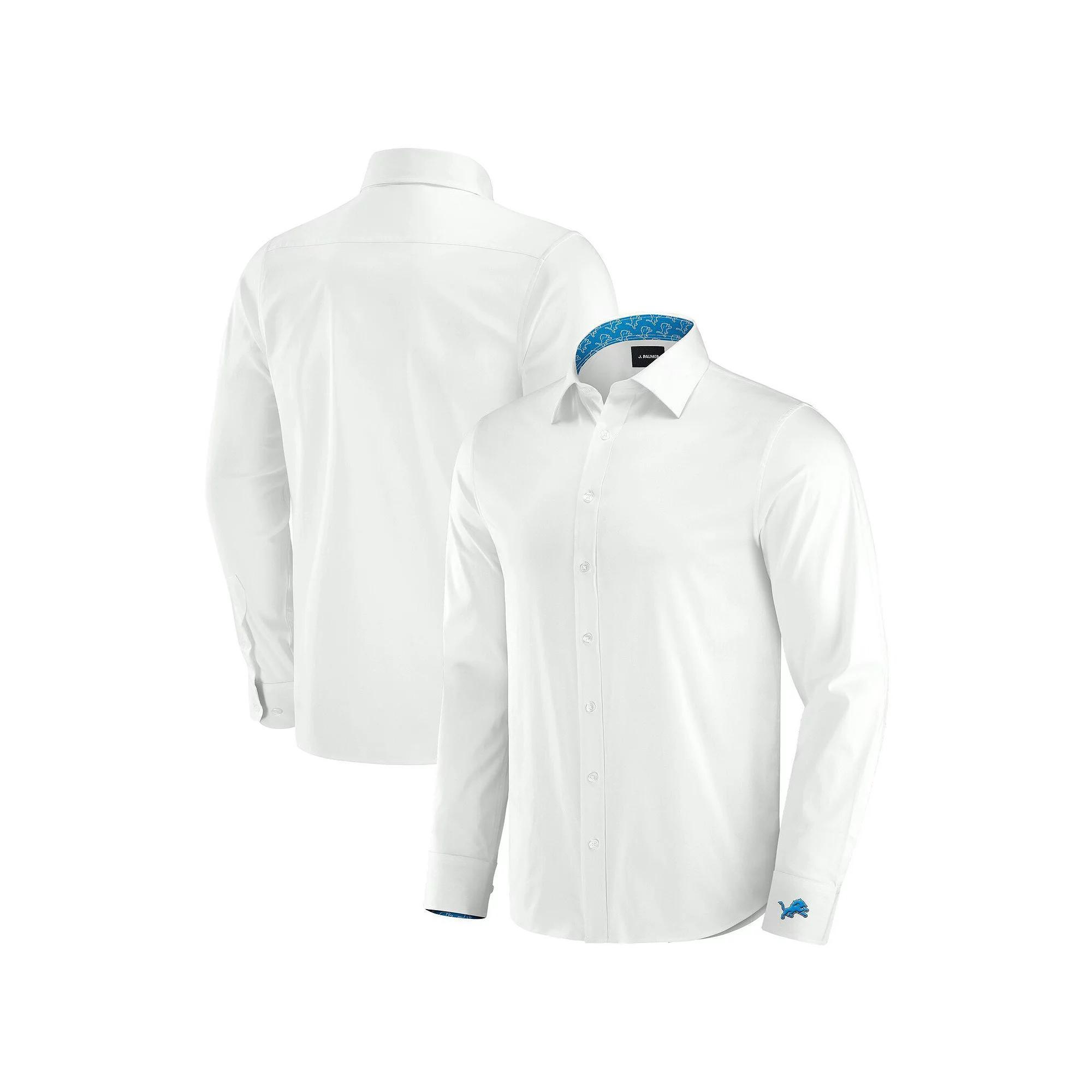 Men's J. Palmer White Detroit Lions Man-In-Motion Long Sleeve Button-Up Dress Shirt, Size: XL Product Image