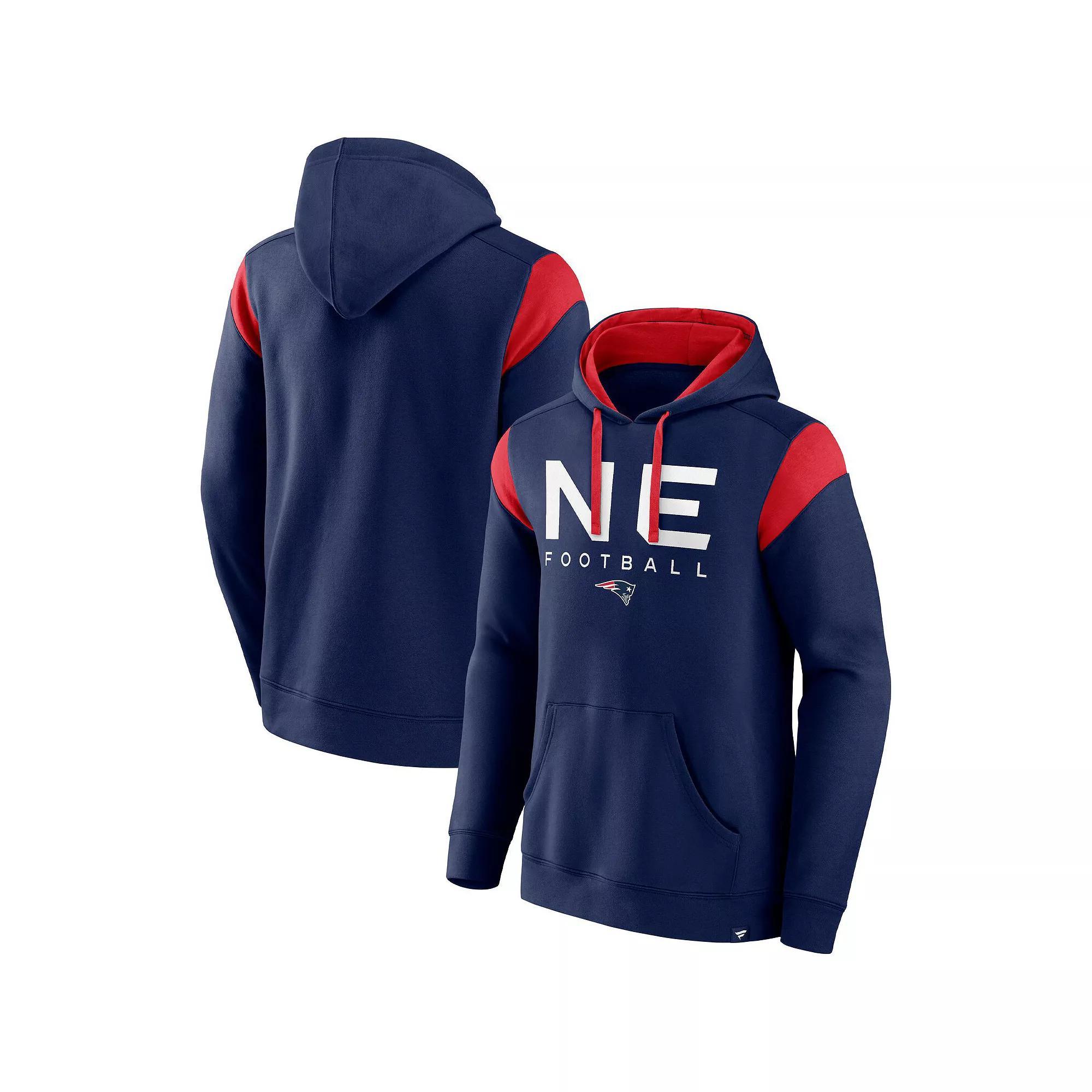 Men's Fanatics Branded Navy New England Patriots Call The Shot Pullover Hoodie, Size: 2XL, Blue Product Image
