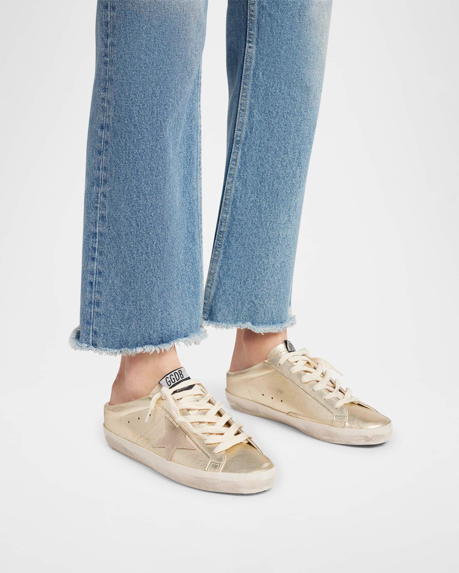 Super Star Sabot Metallic Leather Slide Sneakers Product Image