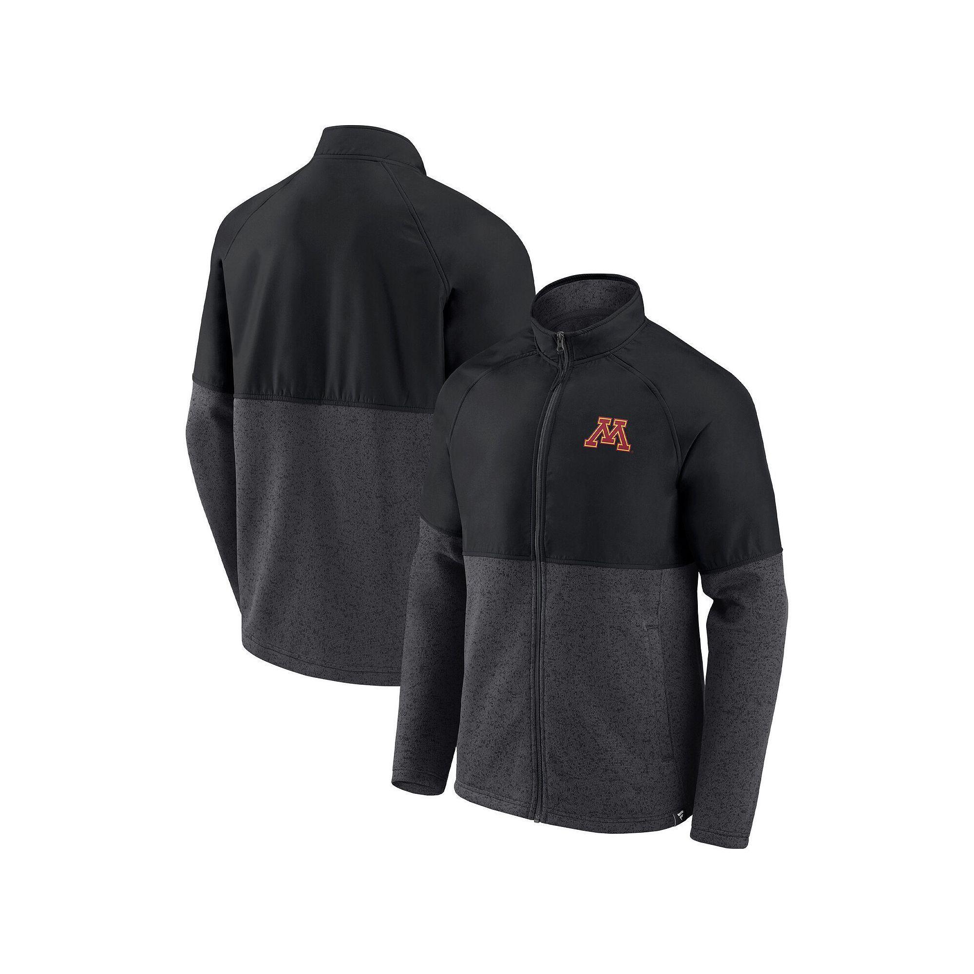 Men's Fanatics Branded Black/Heathered Charcoal Kentucky Wildcats Durable Raglan Full-Zip Jacket, Size: Small Product Image
