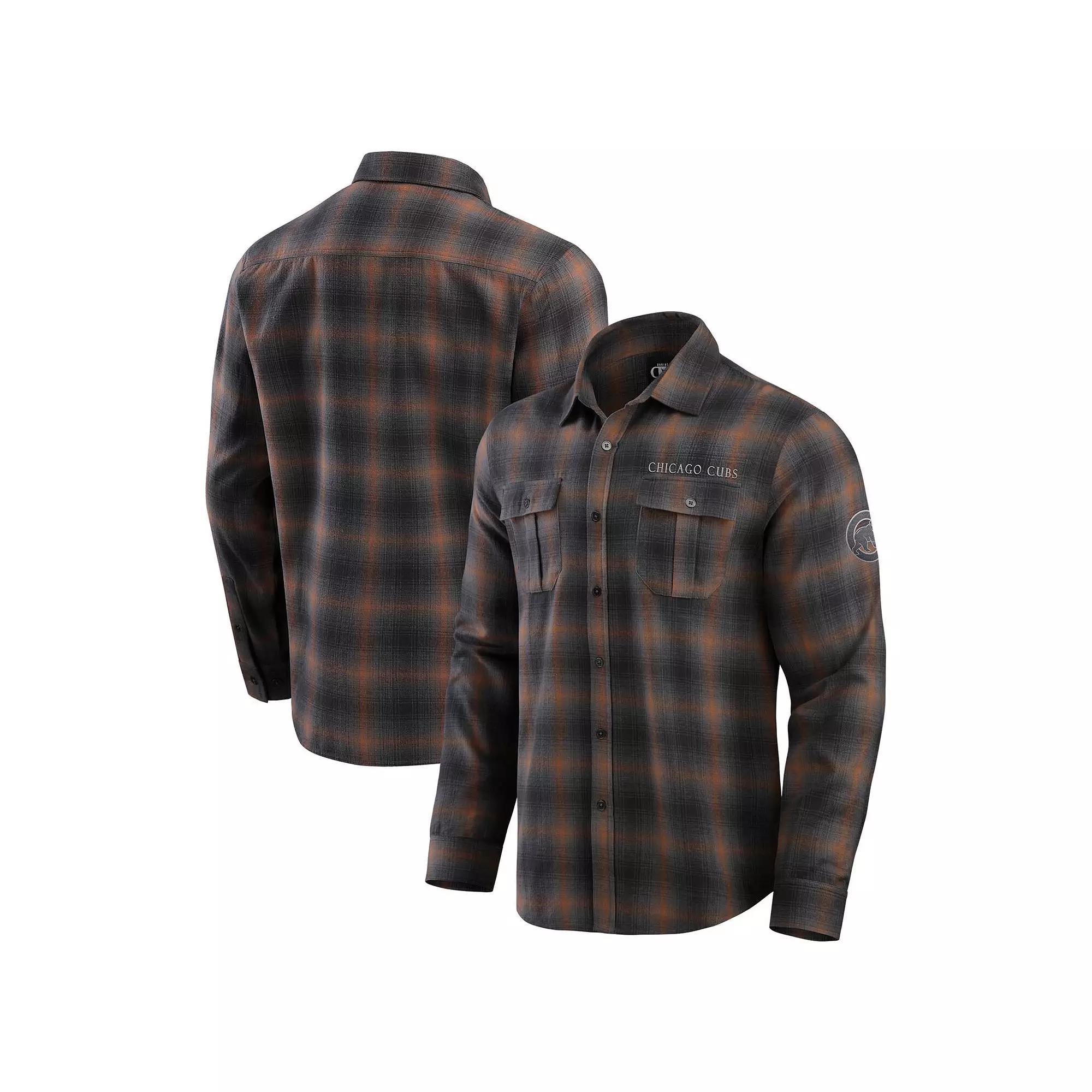 Men's Darius Rucker Collection by Fanatics Tan Minnesota Twins Classic Flannel Long Sleeve Button-Up Shirt, Size: Small, Team Product Image