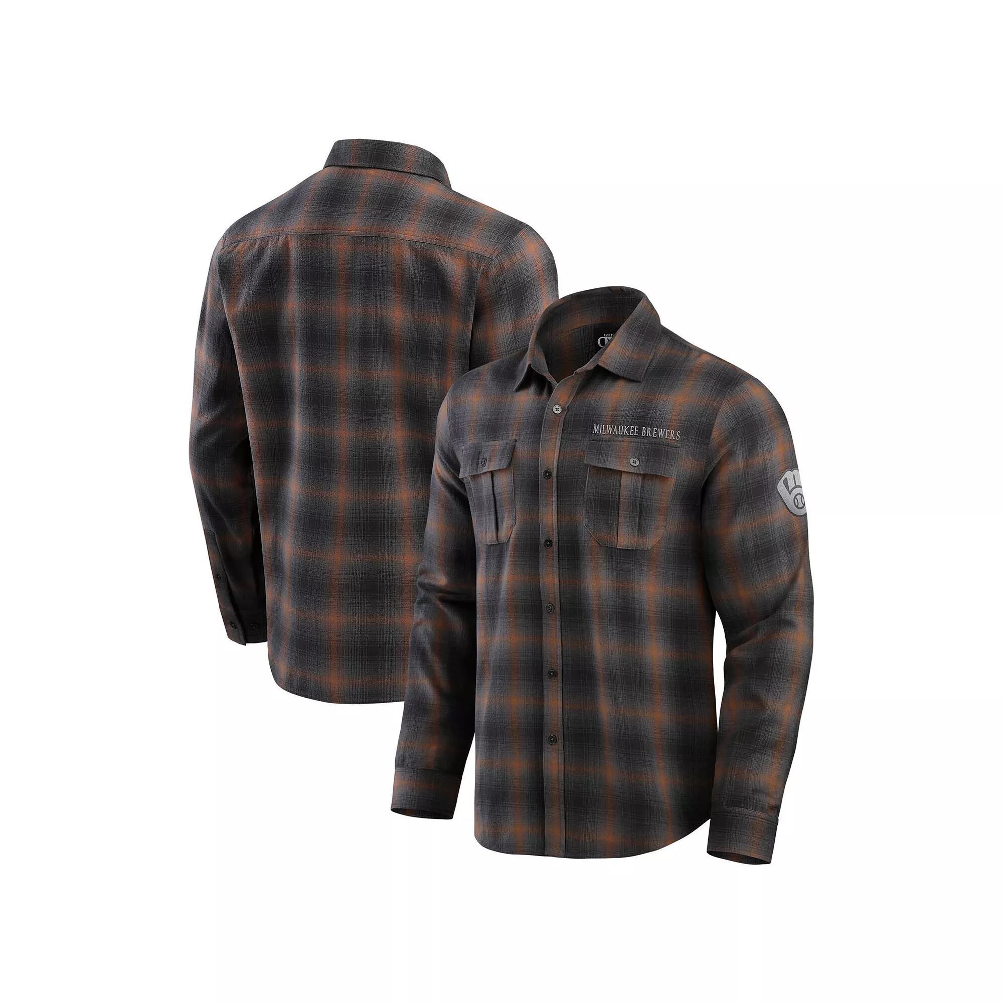 Men's Darius Rucker Collection by Fanatics Tan Minnesota Twins Classic Flannel Long Sleeve Button-Up Shirt, Size: Small, Team Product Image