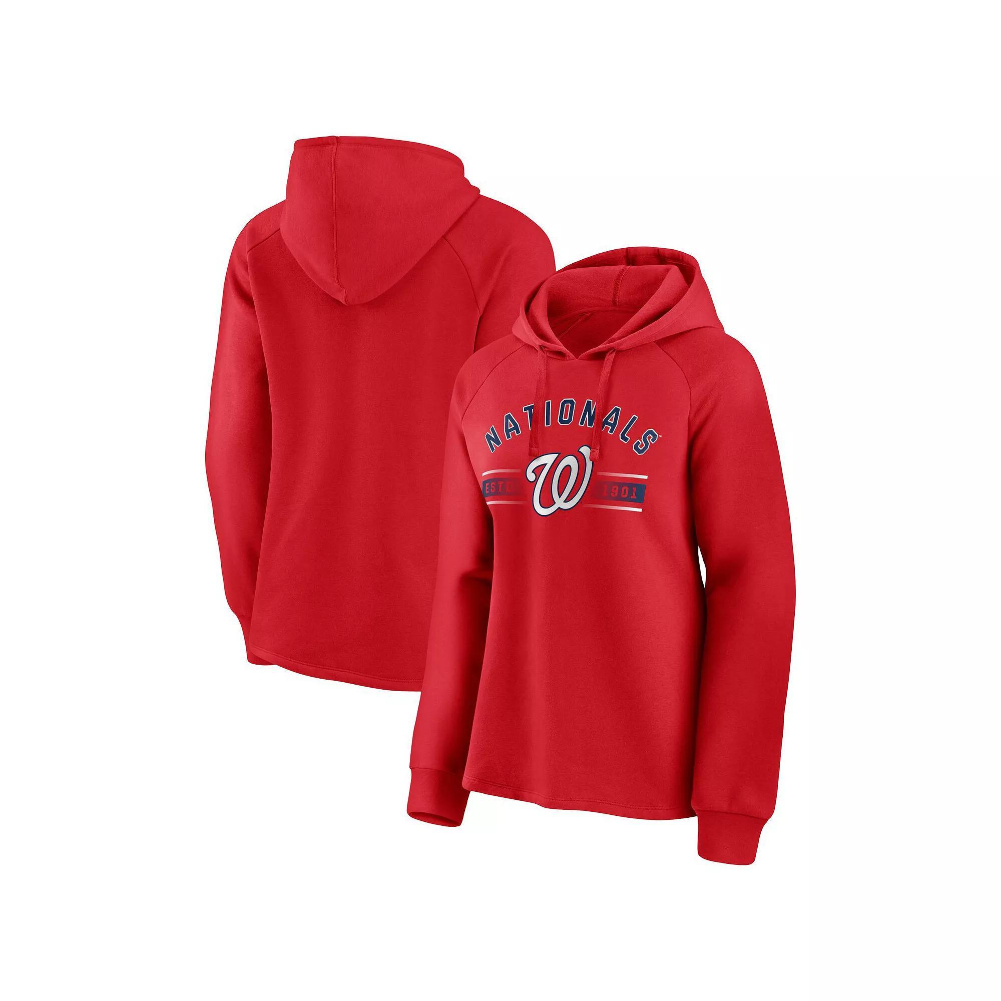 Women's Fanatics Branded Navy Boston Red Sox Perfect Play Raglan Pullover Hoodie, Size: XS, Blue Product Image