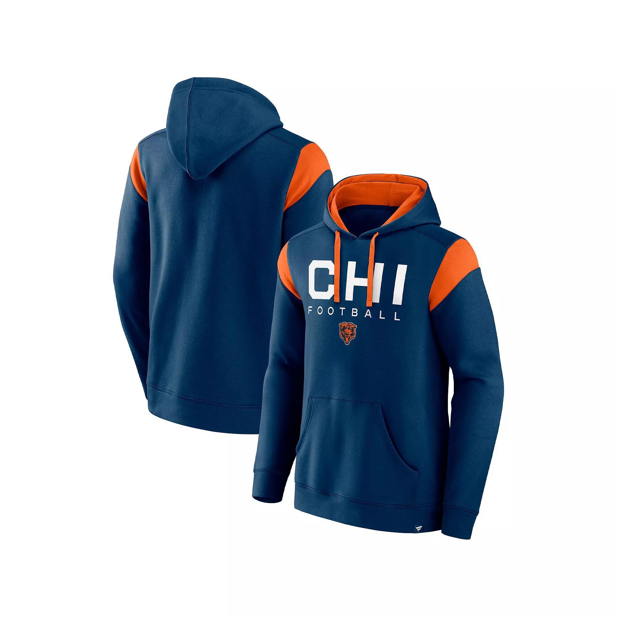Men's Fanatics Branded Navy Chicago Bears Call The Shot Pullover Hoodie, Size: Medium, Blue Product Image