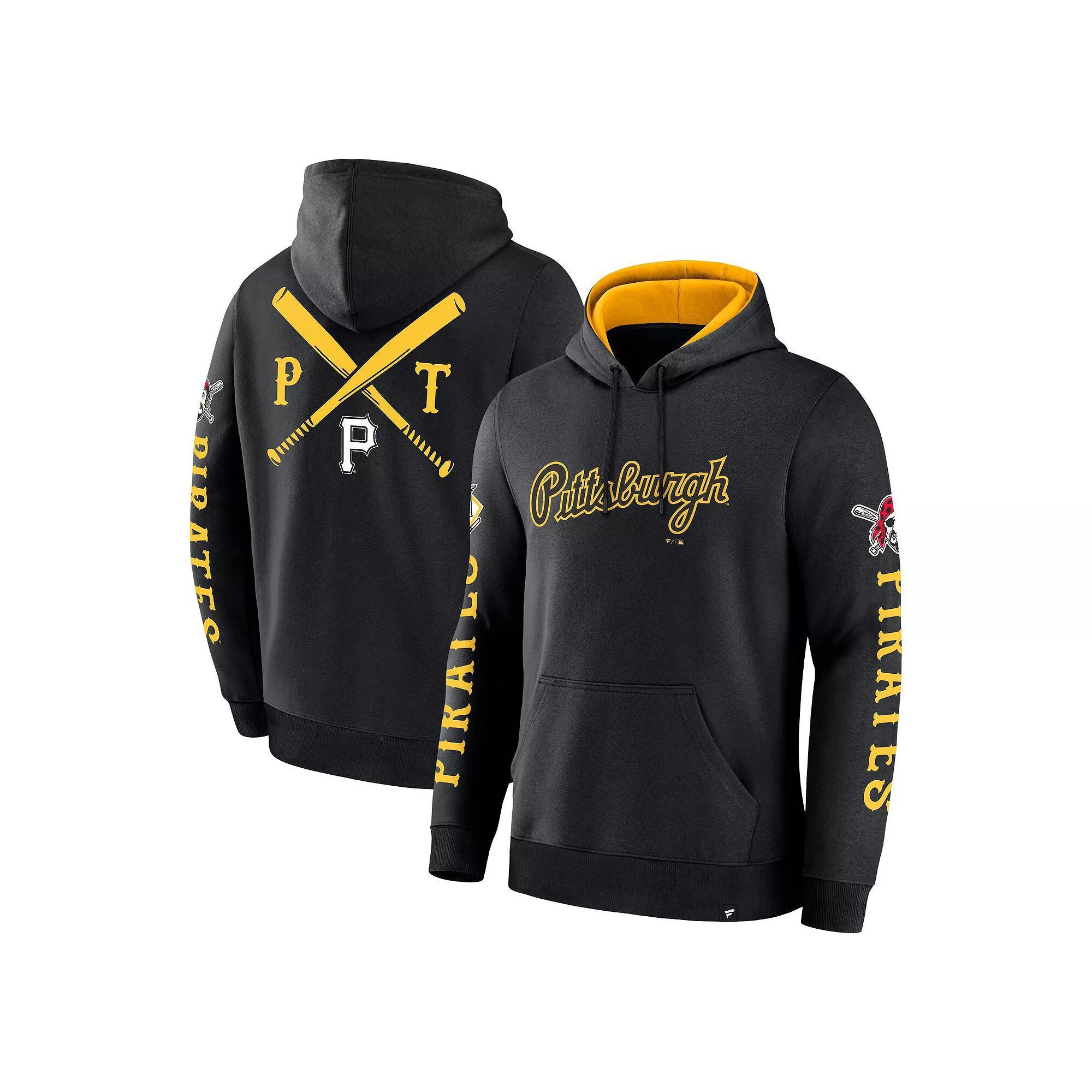 Men's Fanatics  Black Pittsburgh Pirates Big City Legacy Fleece Pullover Hoodie, Size: 2XL Product Image