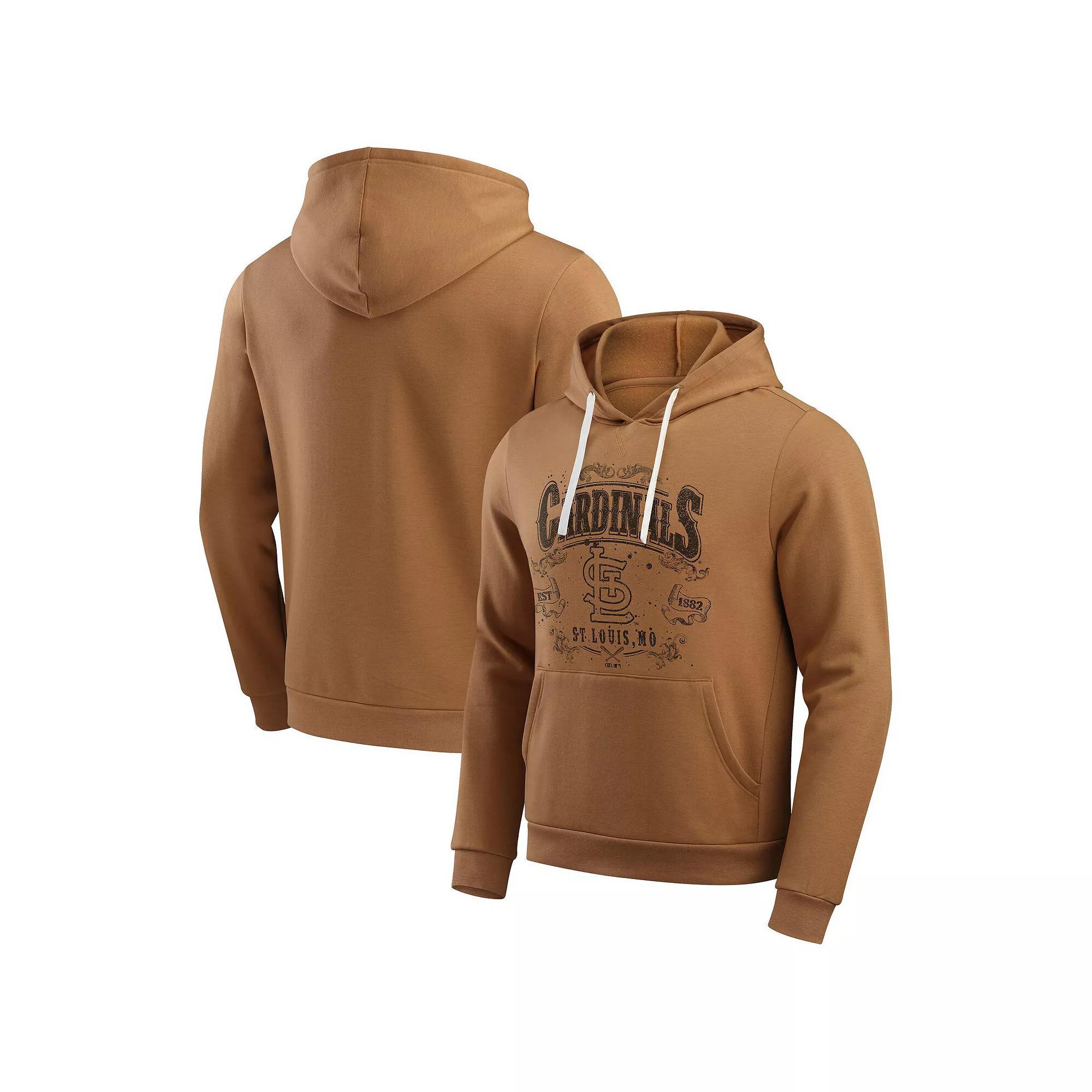Men's Darius Rucker Collection by Fanatics Tan St. Louis Cardinals Camp Fleece Pullover Hoodie, Size: Medium, Team Product Image