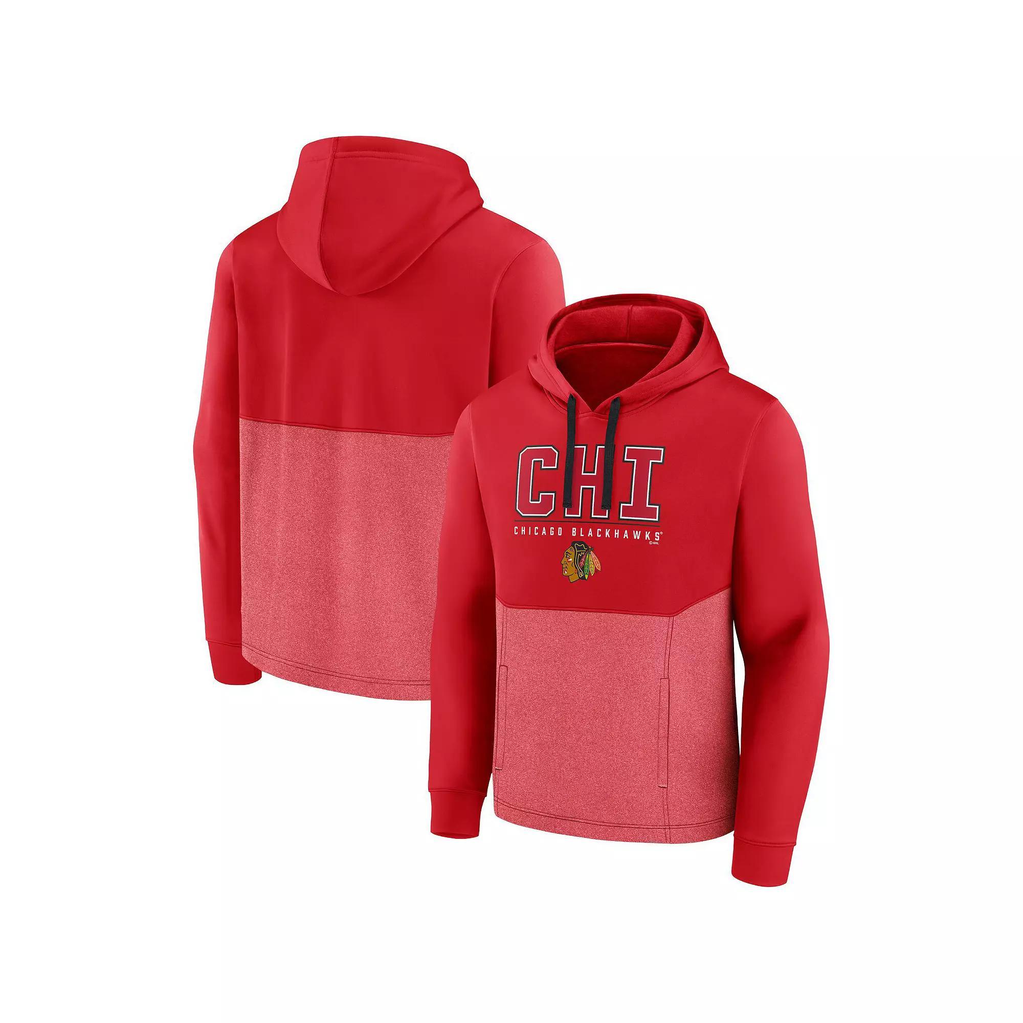 Men's Fanatics Branded Red Washington Capitals Successful Tri-Blend Pullover Hoodie, Size: 5XL Product Image