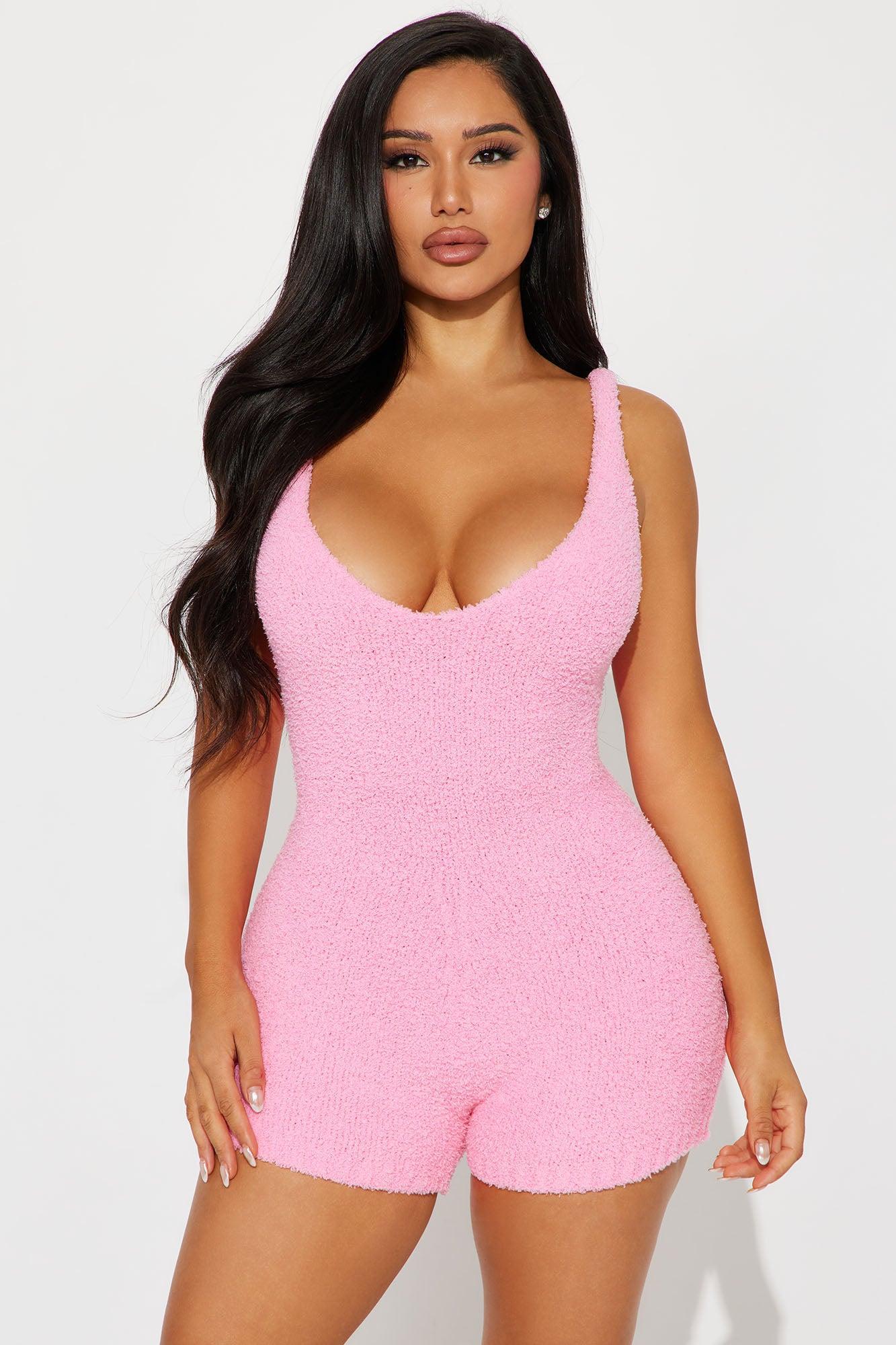 Living In It 2 Piece Romper Set - Pink Product Image