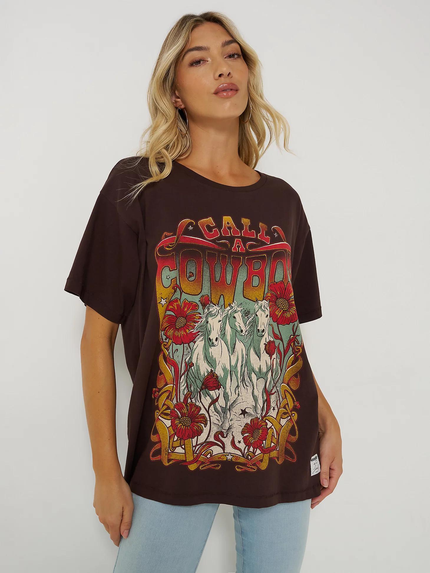 Wrangler x Lainey Wilson Call a Cowboy Oversized Tee | Women's TOPS | Wrangler® Product Image