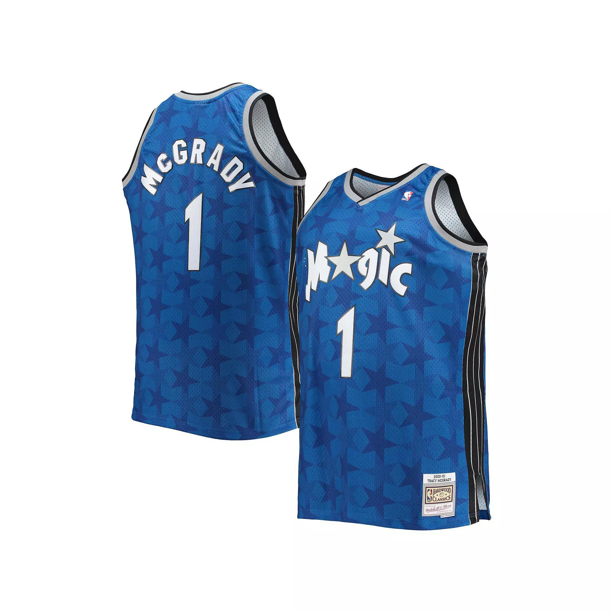 Men's Mitchell & Ness Tracy McGrady Blue Orlando Magic Big & Tall 2000/01 Hardwood Classics Swingman Jersey, Size: 5XLT, Mag Blue Product Image