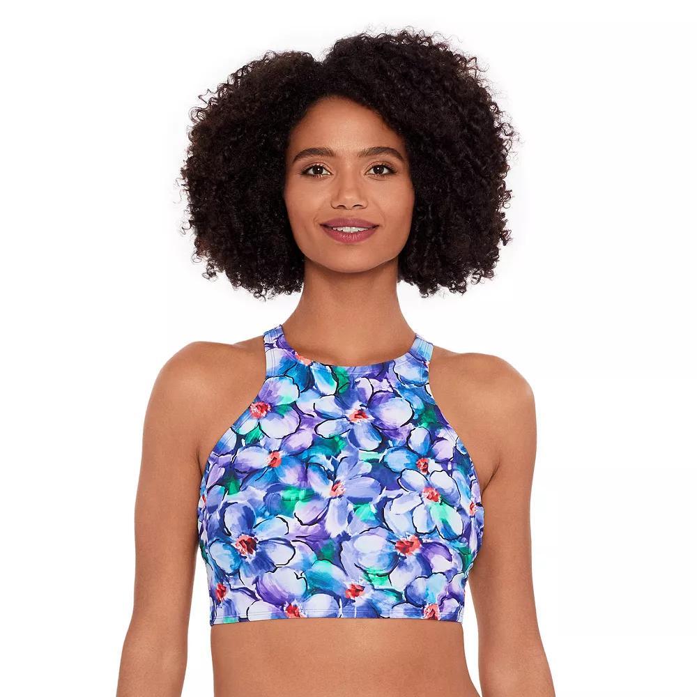 Women's Eco Beach Strappy Back Longline Bikini Top, Size: Small, Morning Tide Product Image