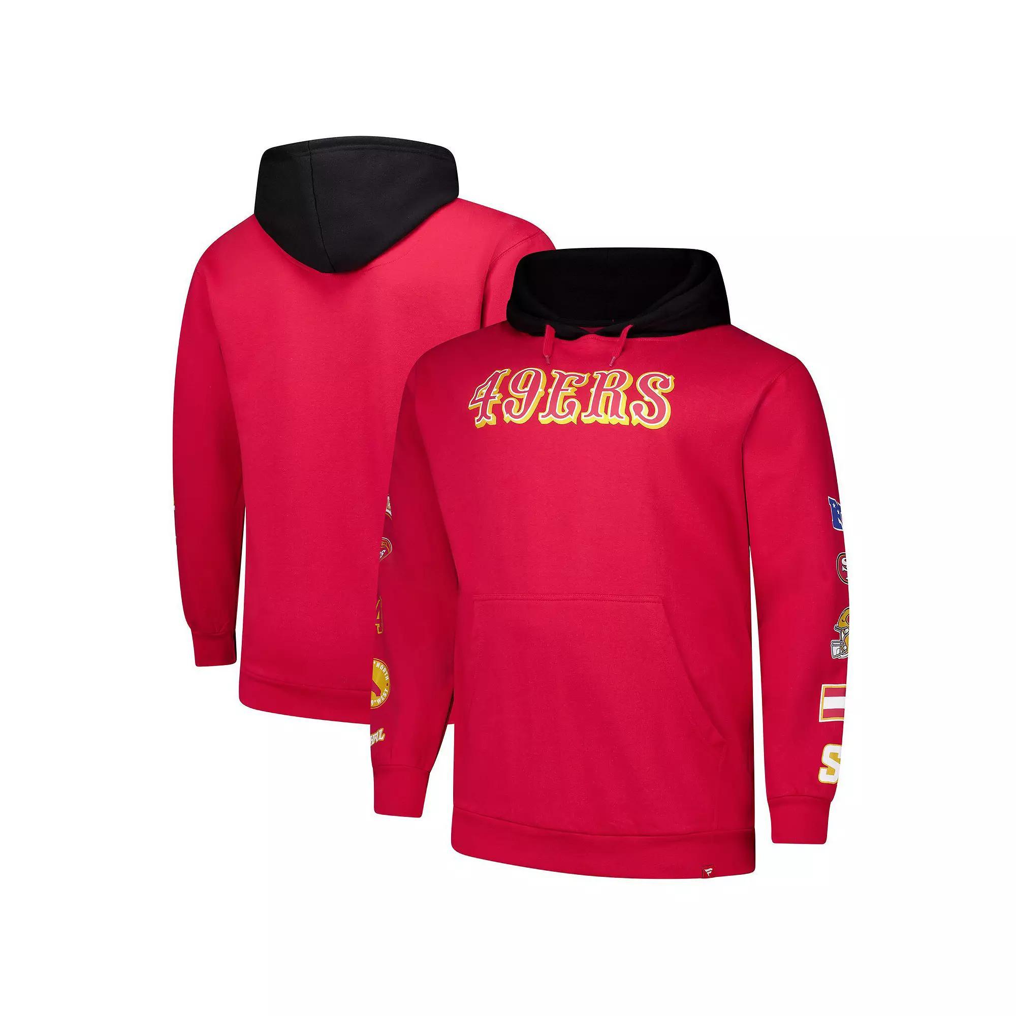 Men's Fanatics Scarlet San Francisco 49ers Patched Out Pullover Hoodie, Size: 2XB, Red Product Image