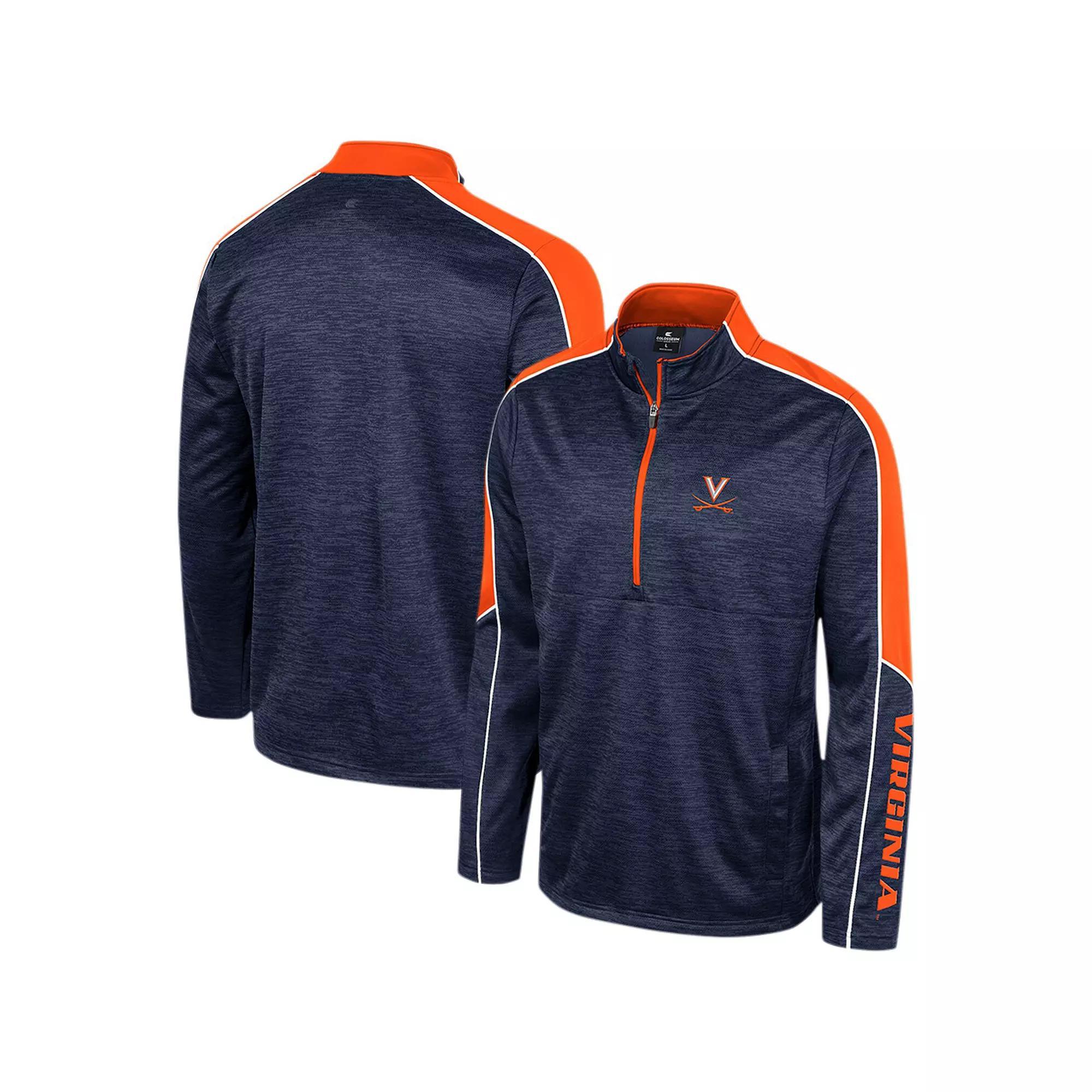Men's Colosseum Navy Virginia Cavaliers Marled Half-Zip Jacket, Size: Large, Blue Product Image