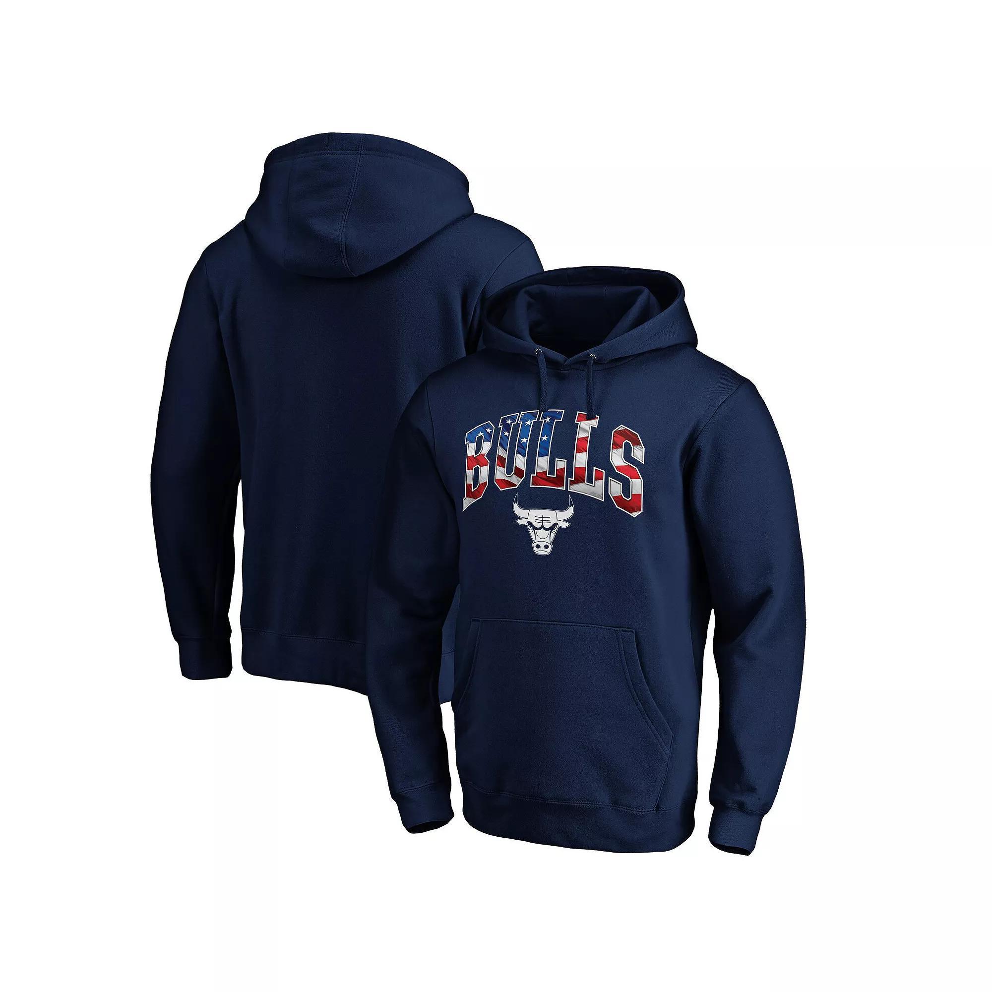 Men's Fanatics Branded Navy Atlanta Hawks Banner Wave Pullover Hoodie, Size: Medium, Blue Product Image