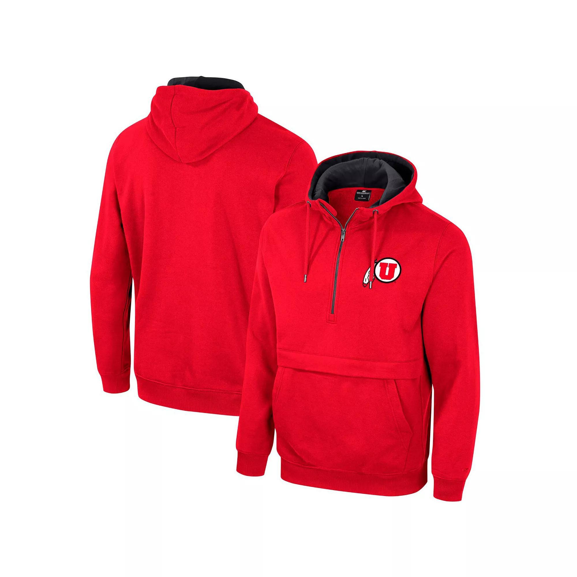 Men's Colosseum Red Utah Utes Team Half-Zip Pullover Hoodie, Size: Large, Ute Red Product Image
