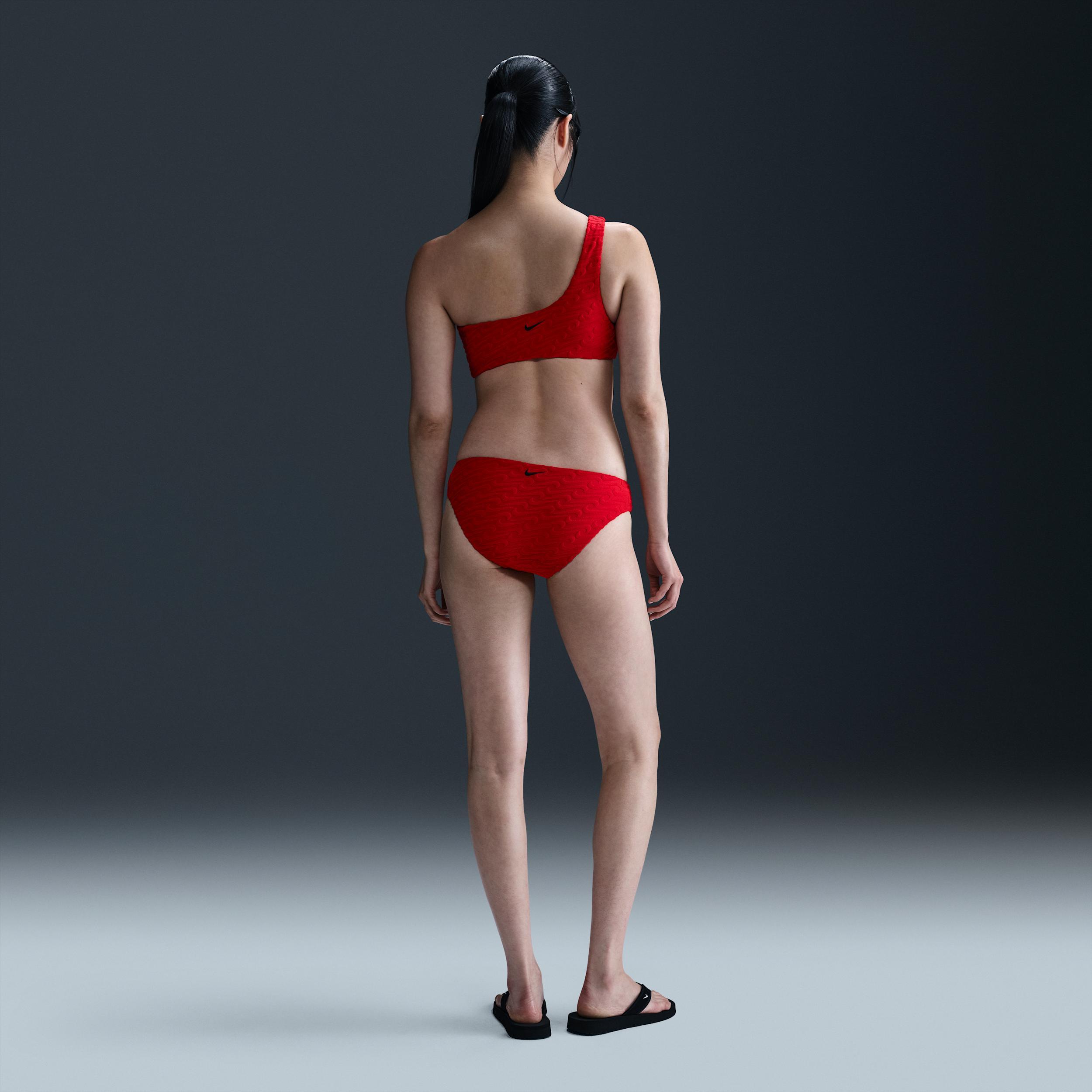 Nike Women's Swim Swoosh Link Terry Asymmetrical Bikini Top Product Image
