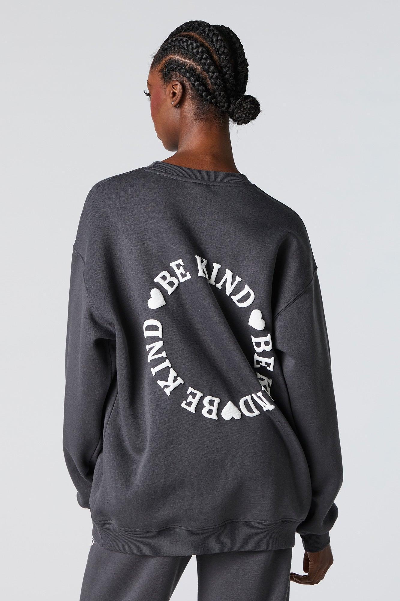 Oversized Graphic Fleece Sweatshirt Female Product Image