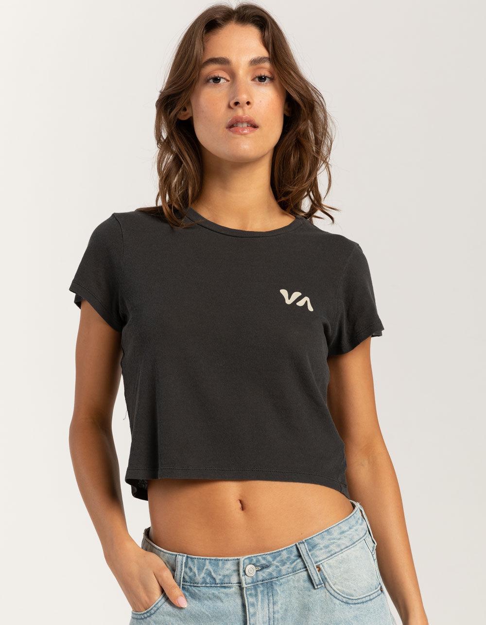 RVCA 411 Womens Tee - WASHED BLACK Product Image