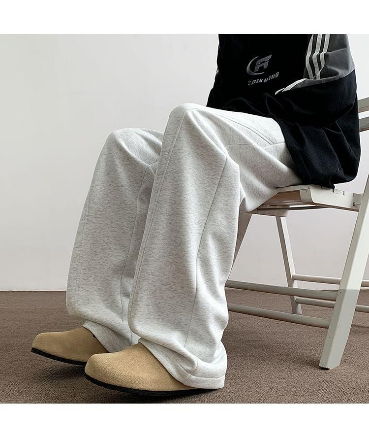 High Rise Plain Wide Leg Pants Product Image