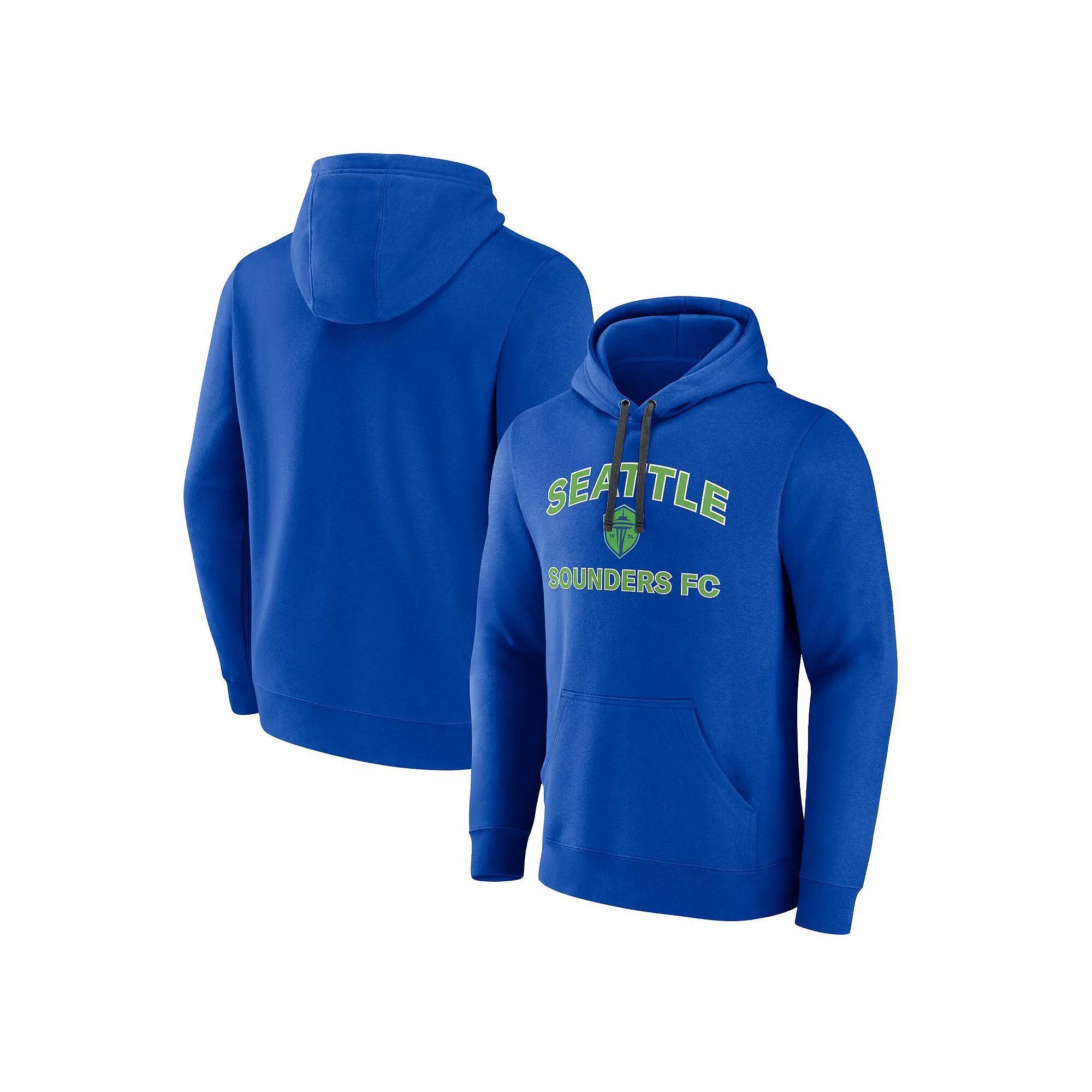 Men's Fanatics Branded Blue Seattle Sounders FC Heart & Soul Pullover Hoodie, Size: XL Product Image