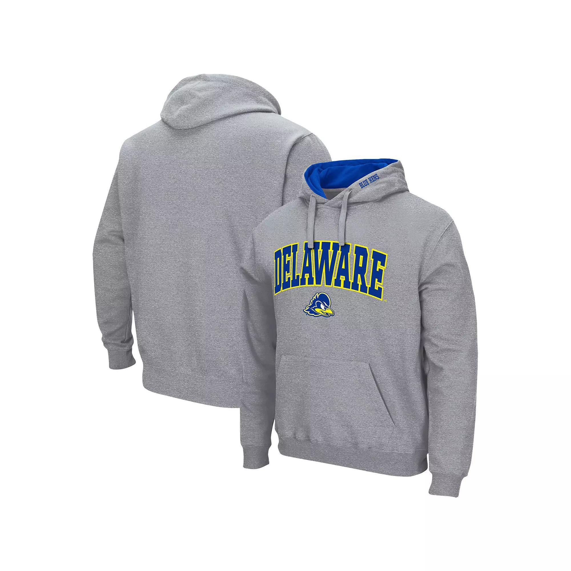 Men's Colosseum Heathered Gray Pepperdine Waves Arch and Logo Pullover Hoodie, Size: Large, Nc2 Grey Product Image