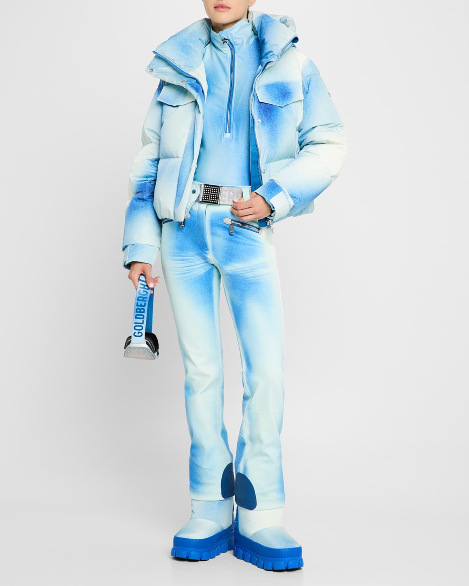 Jean Crystal Denim Printed Ski Pully  Product Image