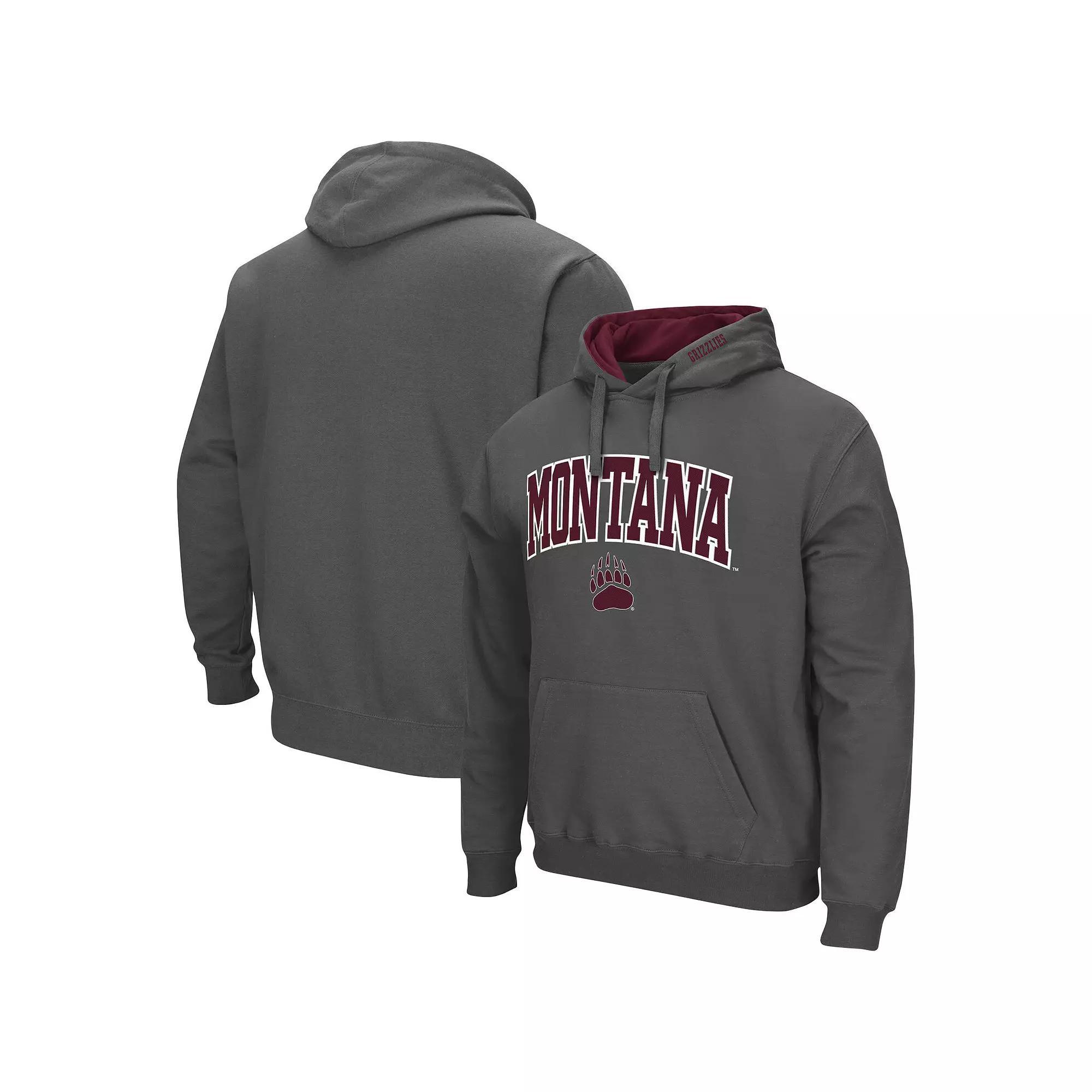 Men's Colosseum Charcoal Oklahoma State Cowboys Arch & Logo 3.0 Pullover Hoodie, Size: Medium Product Image