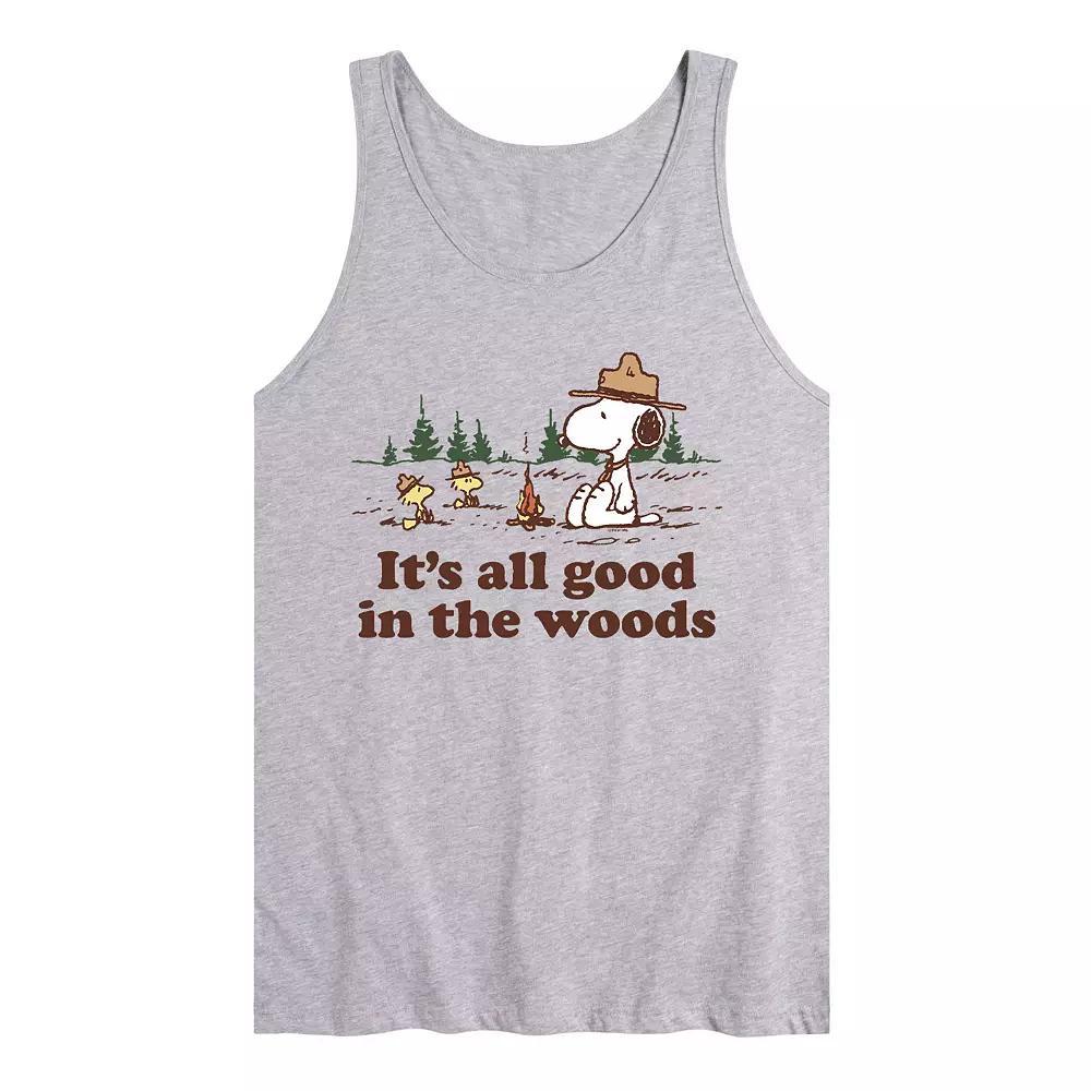 Mens Peanuts All Good In The Woods Tank Top Top Product Image