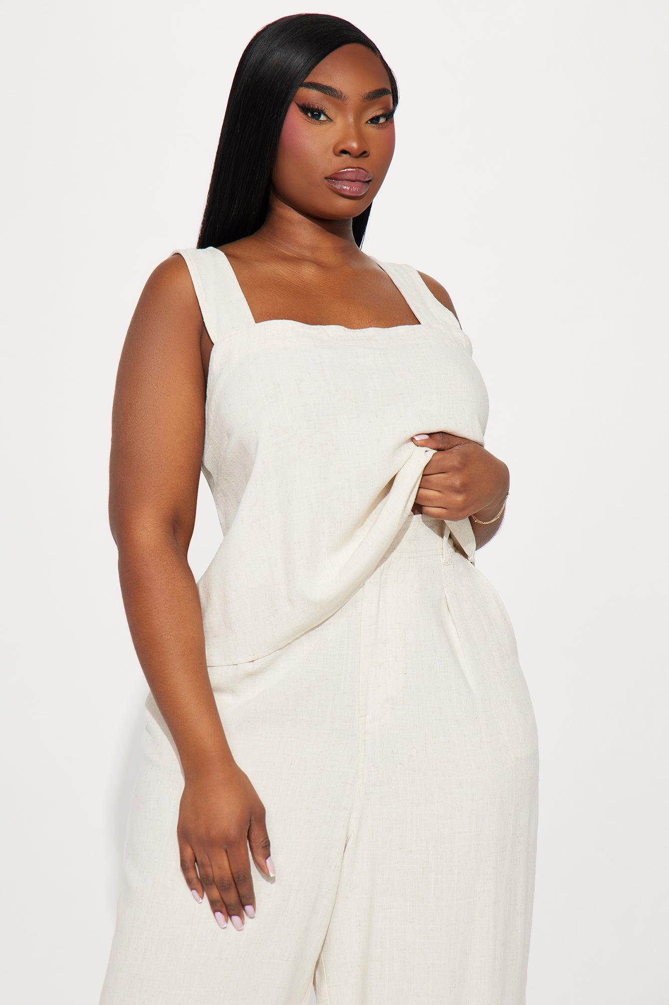 Lory Linen Pant Set - Oatmeal Product Image