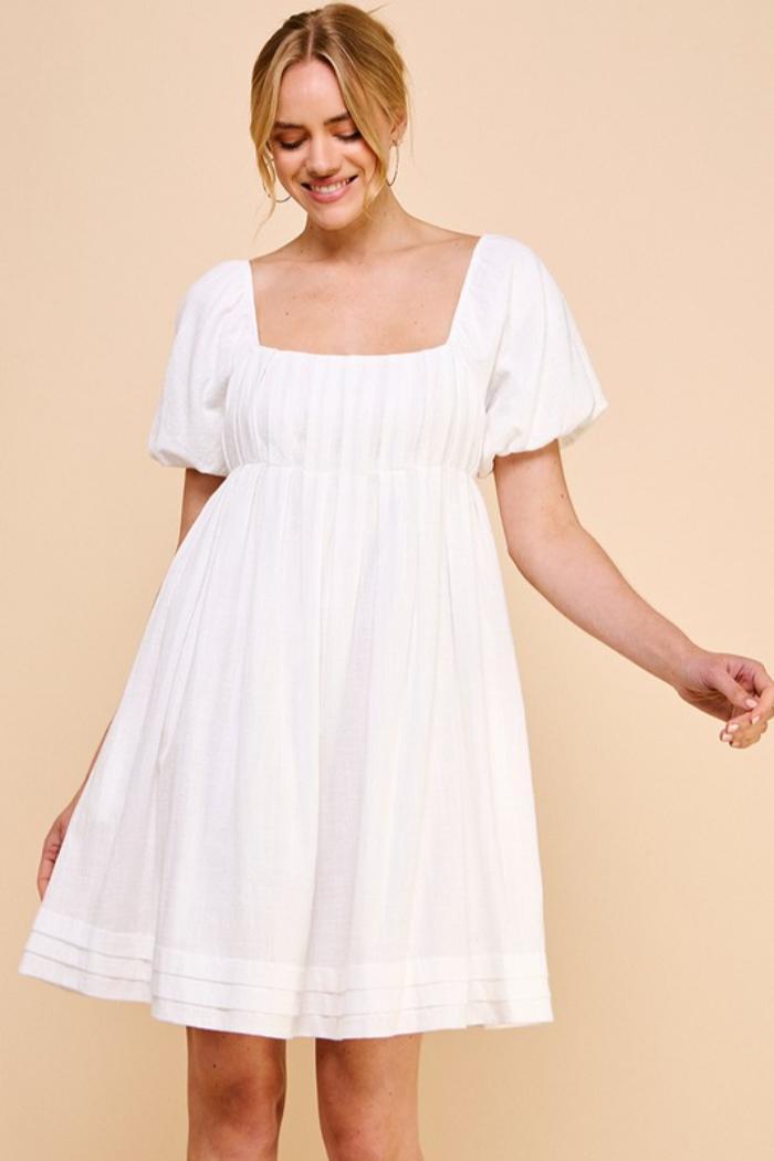 Pleat Det Babydoll Dress Product Image