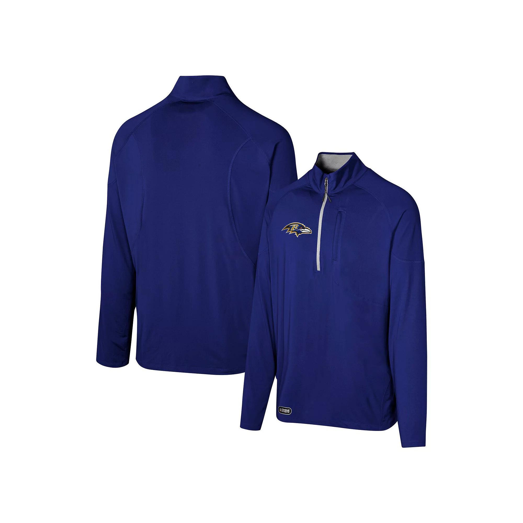 Men's Black Cincinnati Bengals Grind Iron Quarter-Zip Top, Size: Large Product Image