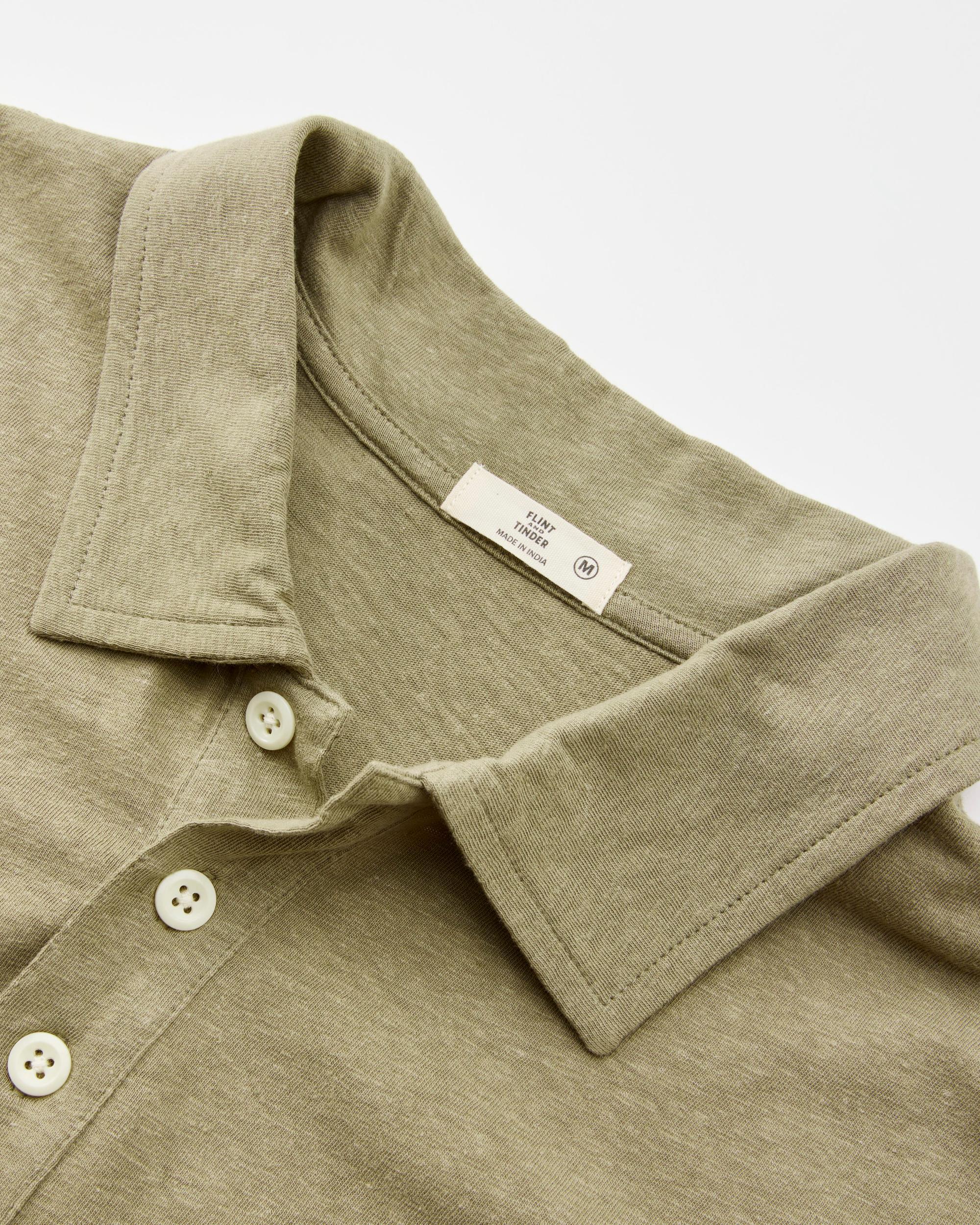 Cotton Hemp Polo Shirt Product Image