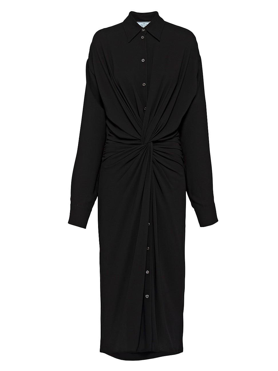 Sable Twisted-Front Midi Dress Product Image