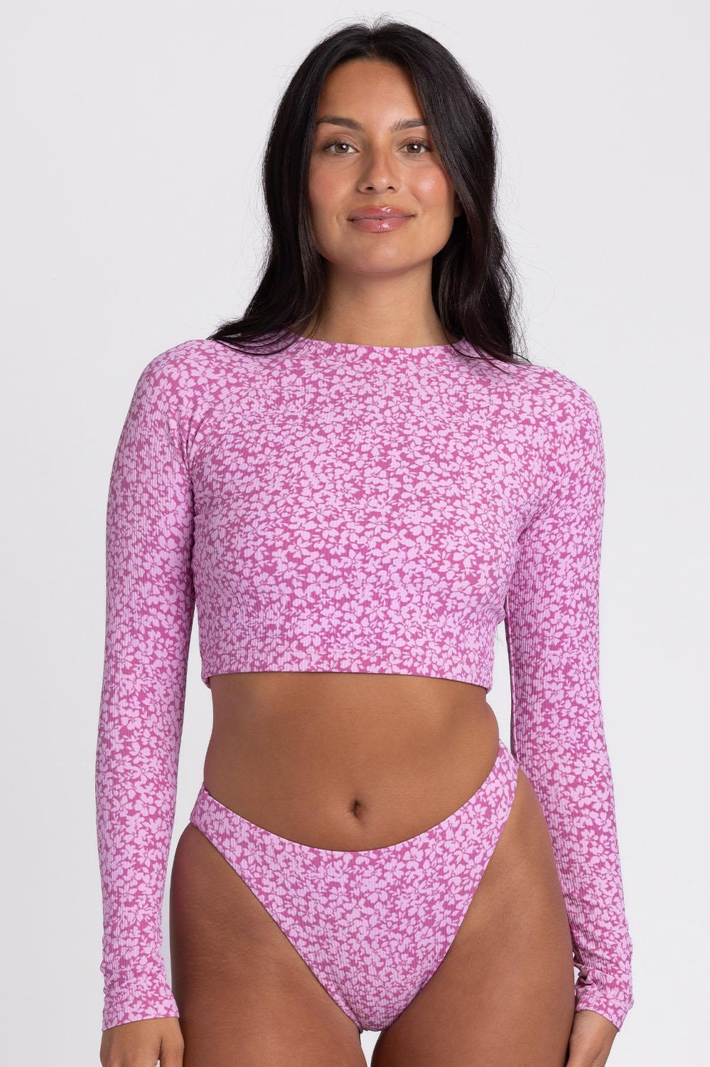 Moana Ribbed Long Sleeve Cropped Rashie Product Image