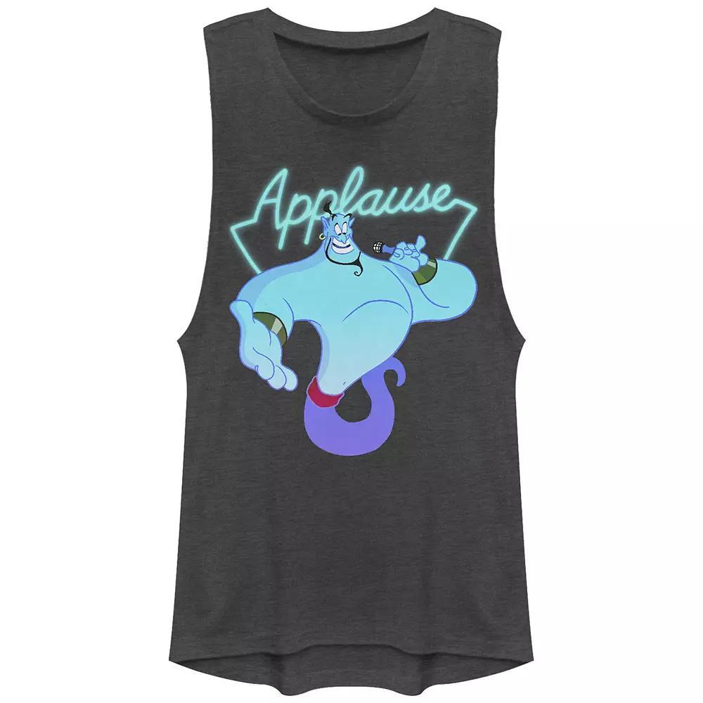 Disney's Aladdin Juniors' Genie Applause Sign Festival Muscle Tank, Women's, Size: XXL, Denim Grey Product Image