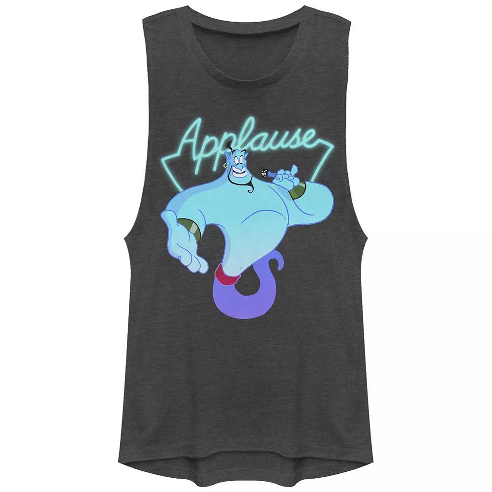 Disney's Aladdin Juniors' Genie Applause Sign Festival Muscle Tank, Women's, Size: XXL, Denim Grey Product Image