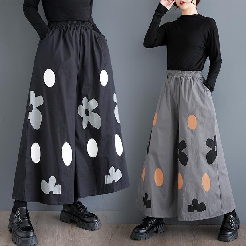 High Rise Print Wide Leg Pants Product Image