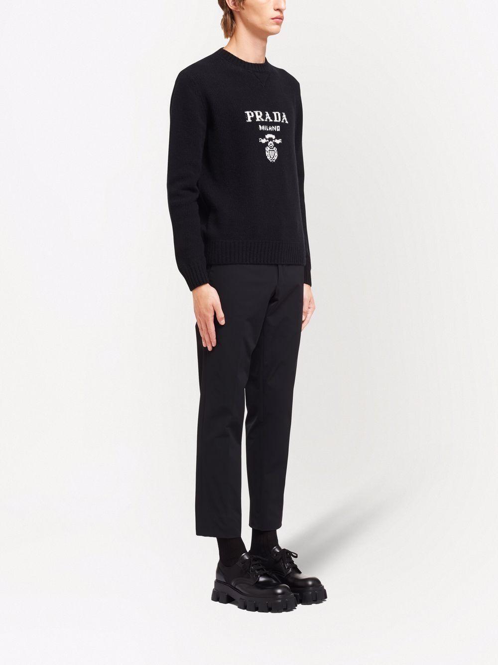 logo intarsia wool-cashmere jumper Product Image