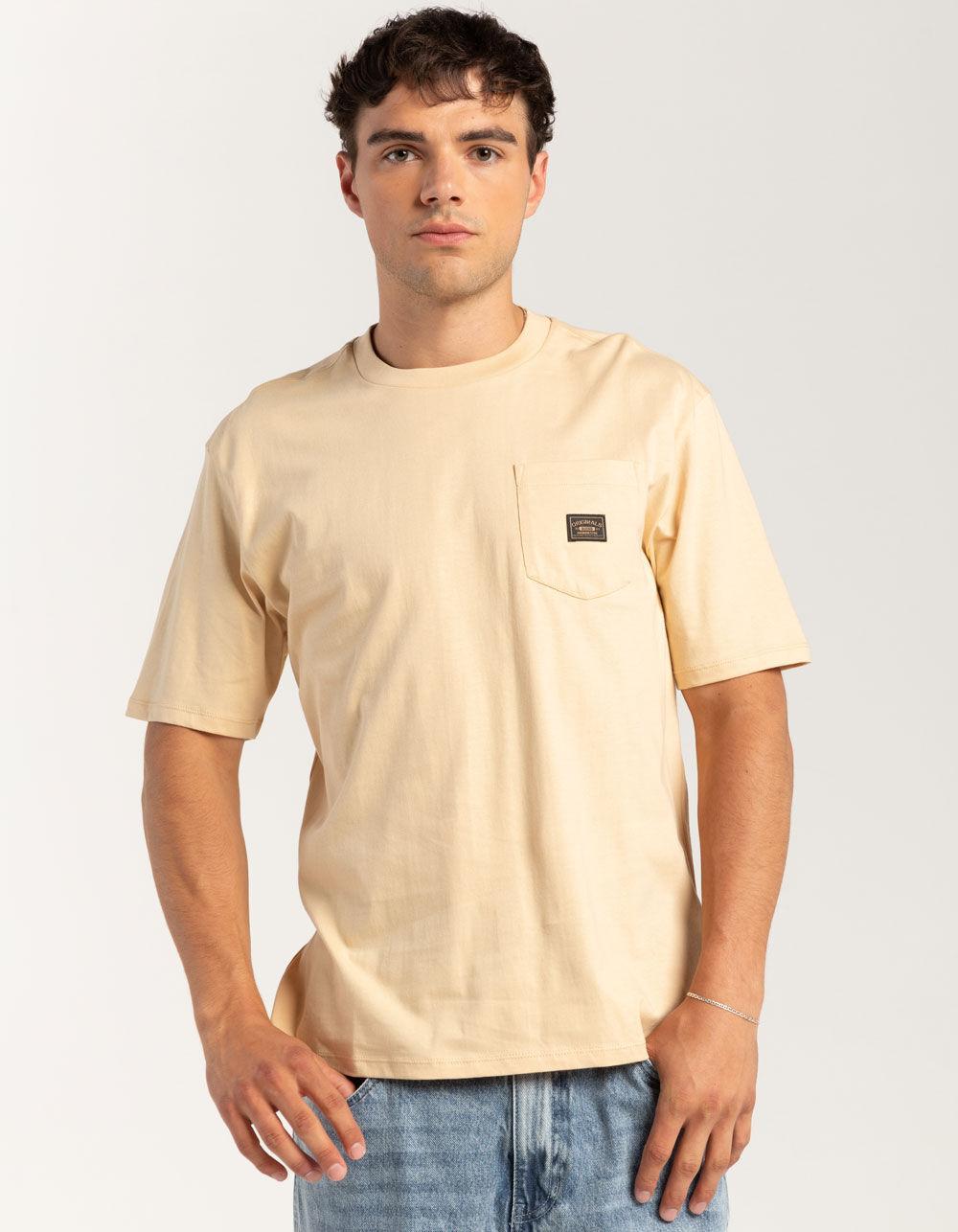 GUESS ORIGINALS Eco Label Mens Pocket Tee - SAND Product Image