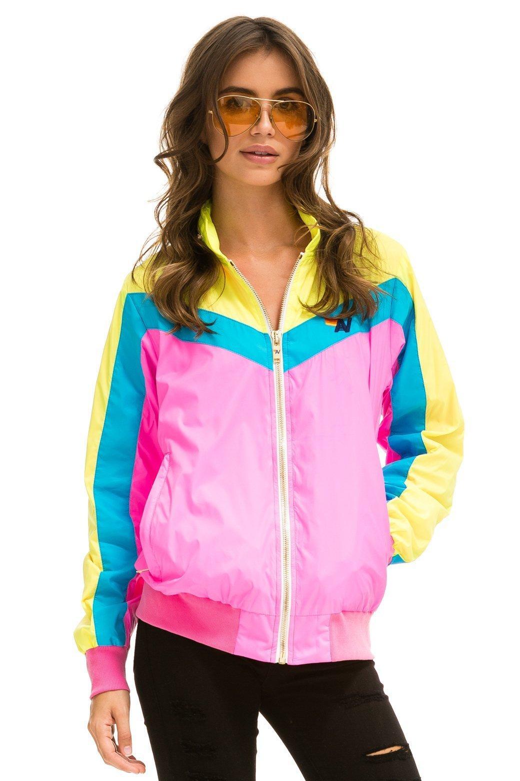 WINDBREAKER JACKET - NEON PINK Female Product Image
