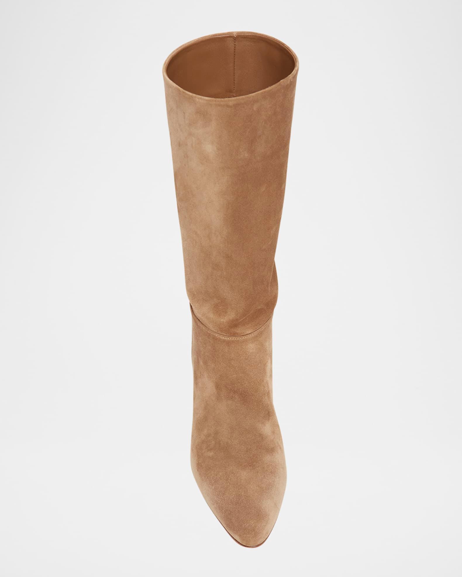 Slouchy Suede Mid Boots Product Image