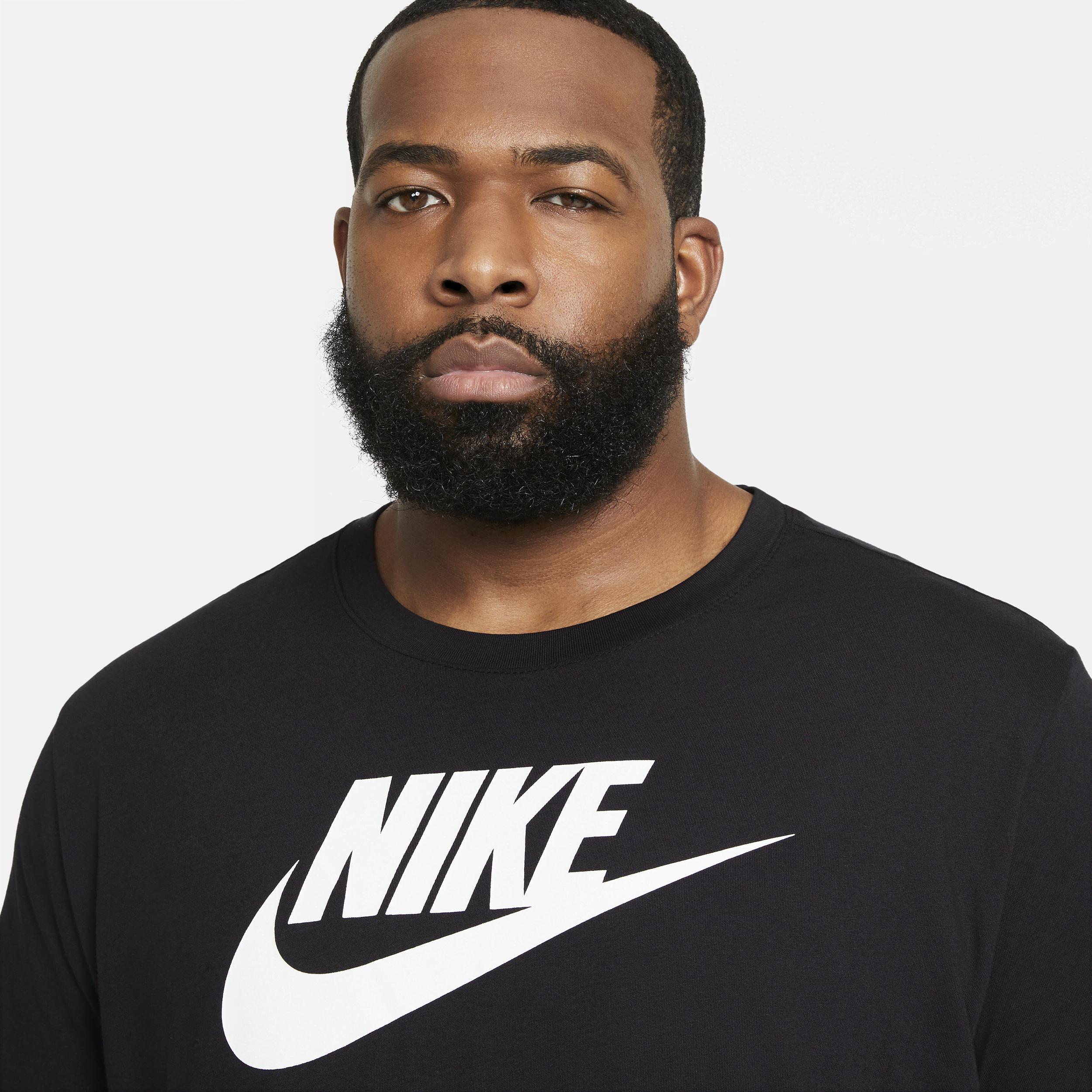 Men's Nike "Just Do It" Logo Tee, Size: Small, Black White Product Image