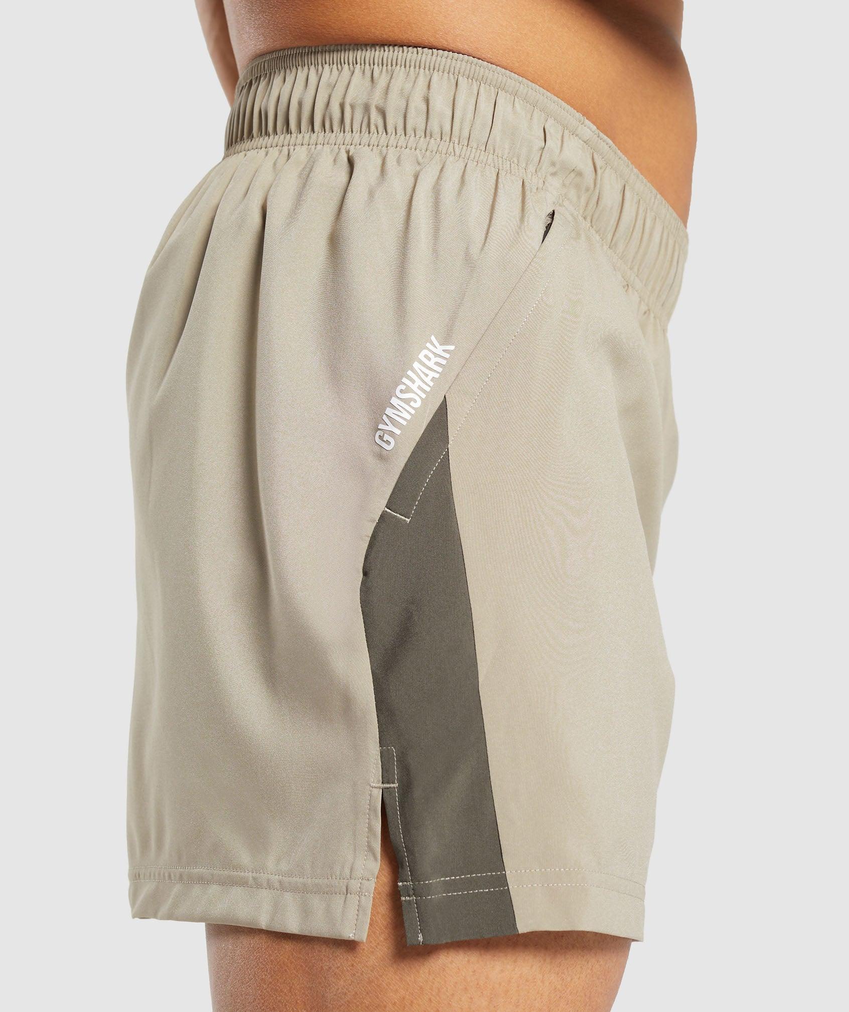 Gymshark Sport 5" Shorts - Sand Brown/Camo Brown Male Product Image