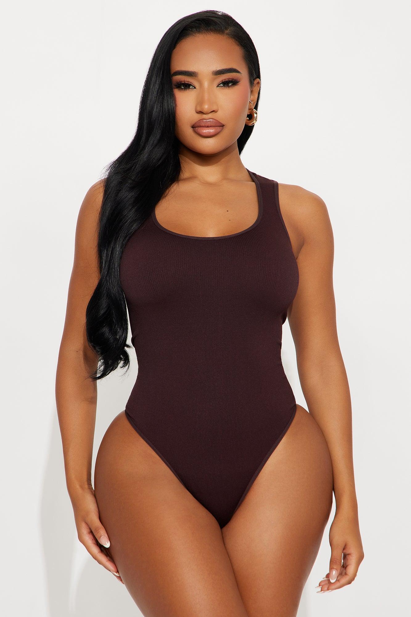 Cindy Seamless Bodysuit - Brown Product Image