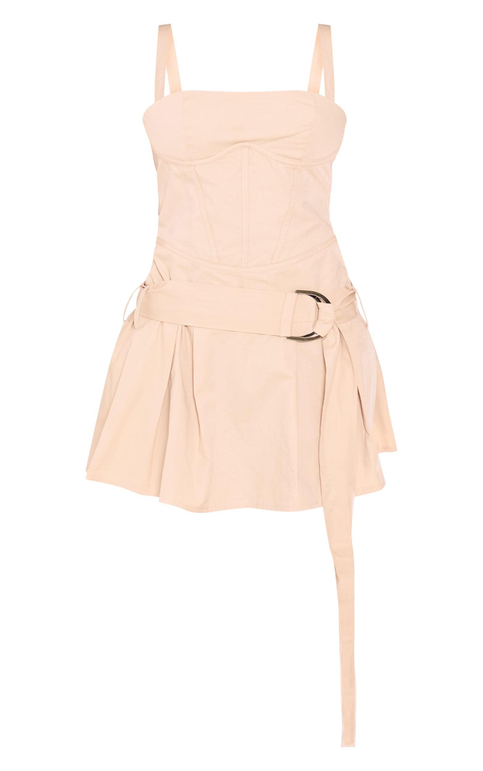 Stone Tailored Woven Underwired Belted Shift Dress Product Image