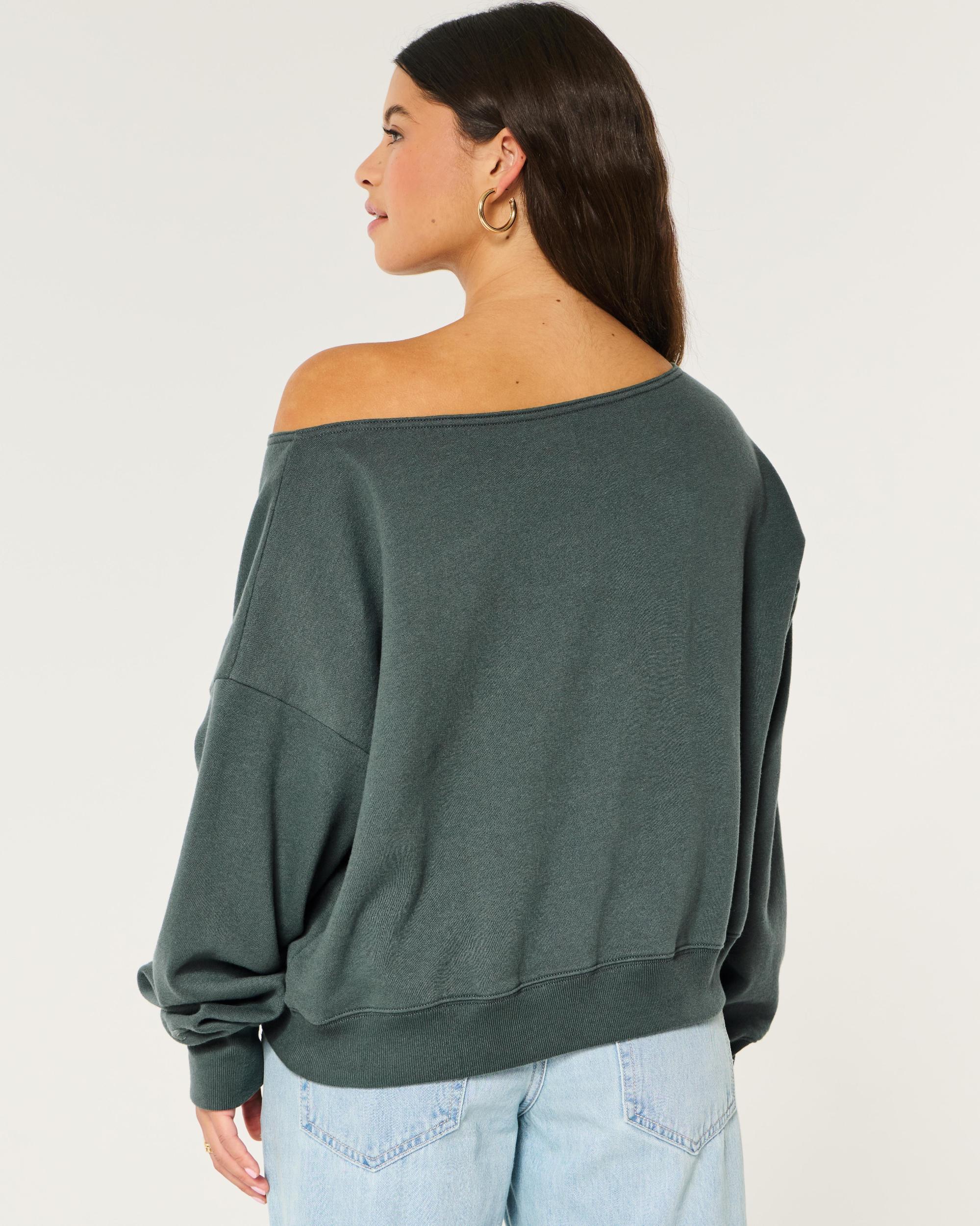 Easy Off-the-Shoulder Sweatshirt Product Image