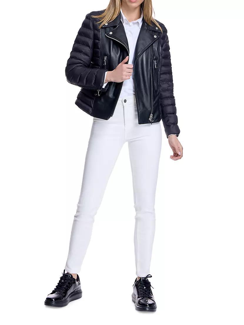 Leather Puffer Jacket Product Image