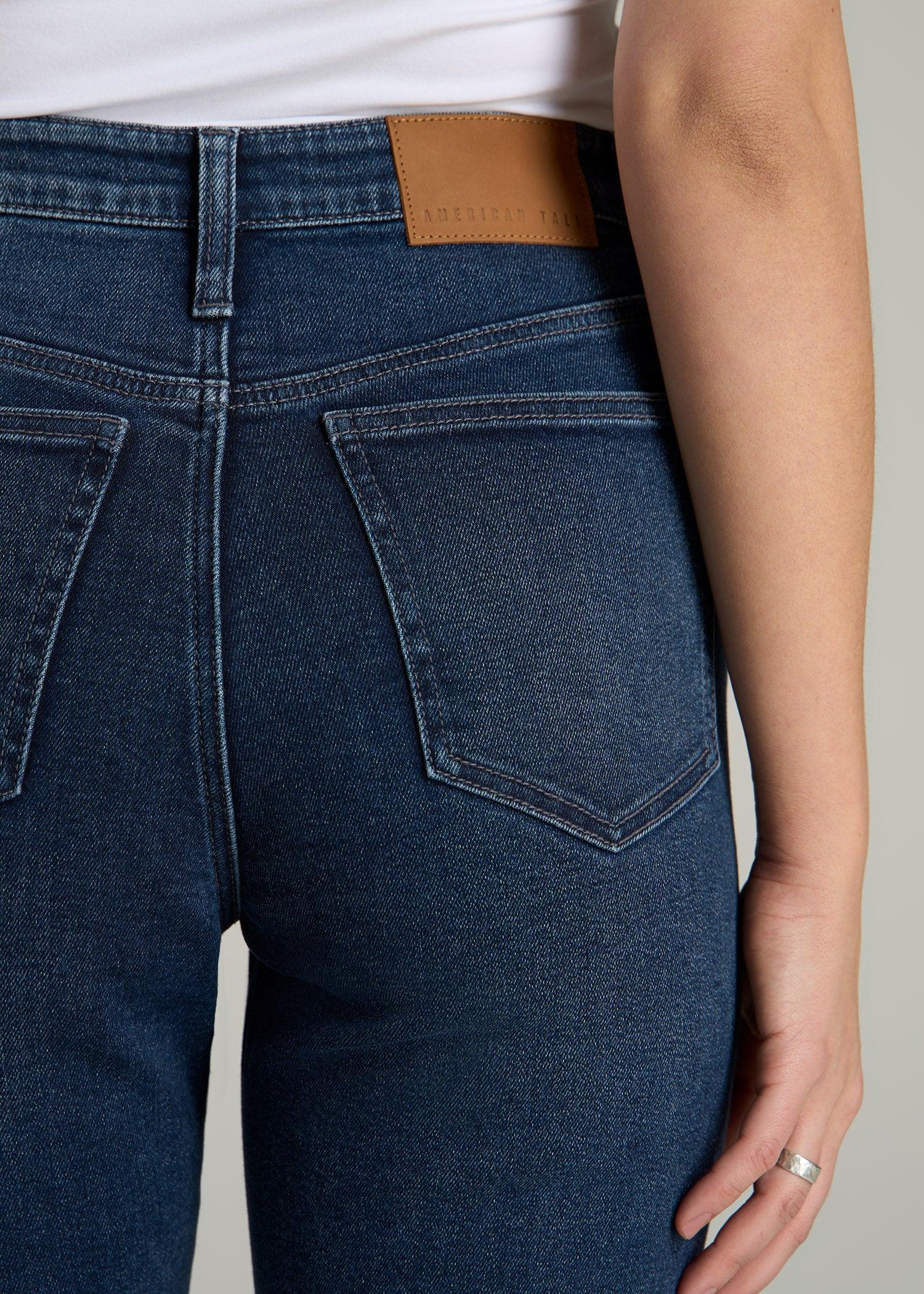 Chloe High Rise Flare Jeans for Tall Women in Faded Dark Indigo Product Image