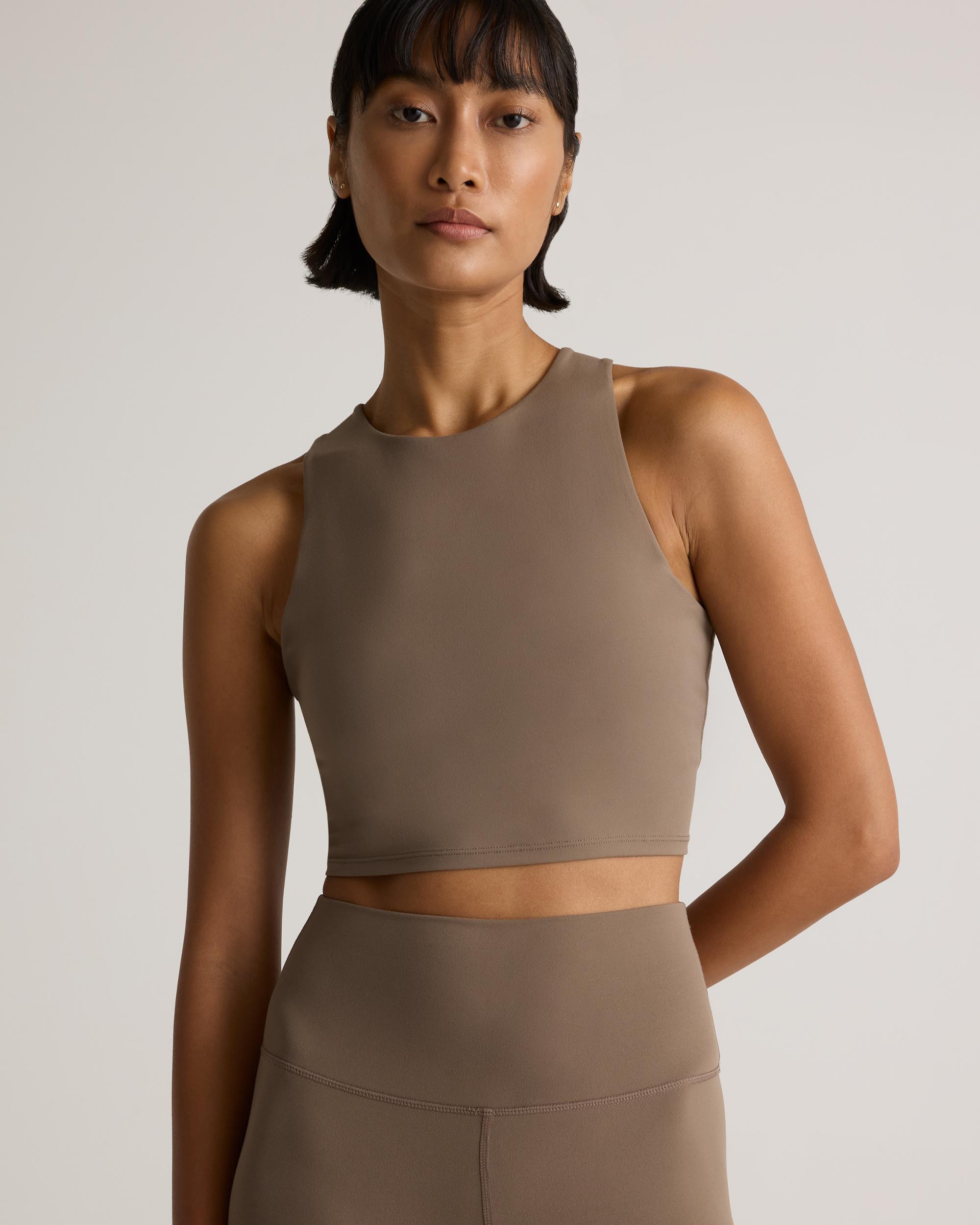 Quince | Women's Ultra-Form High-Neck Cropped Tank Top Nylon/Spandex Product Image